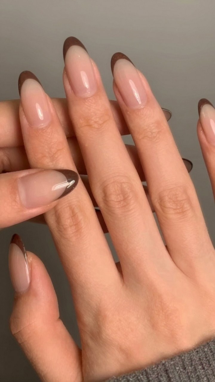 Rich Brown Tips With Warm Red Undertones for Fall