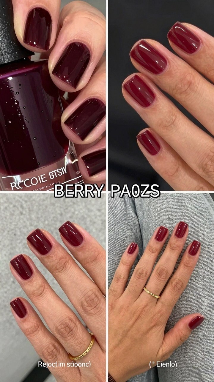 Keeping Short Burgundy Nails Looking Neat All Season