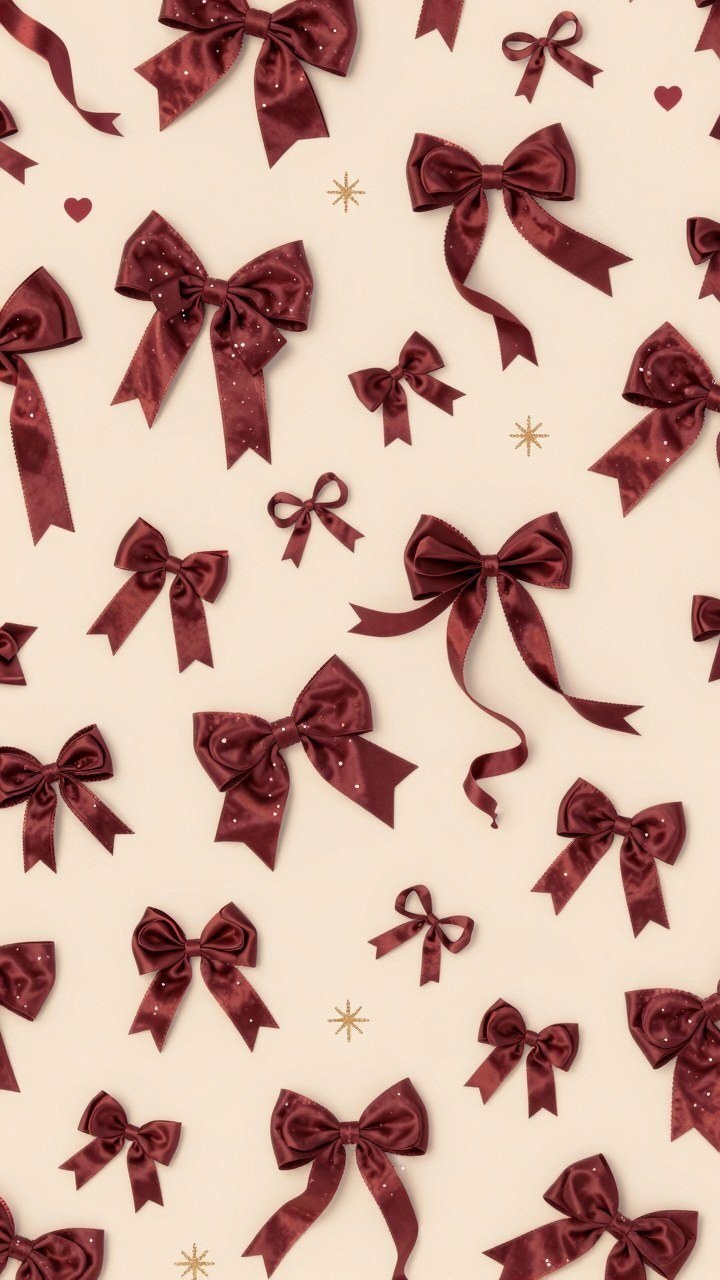 Adding Sparkling Accent Stars to Cherry Bow Phone Wallpapers