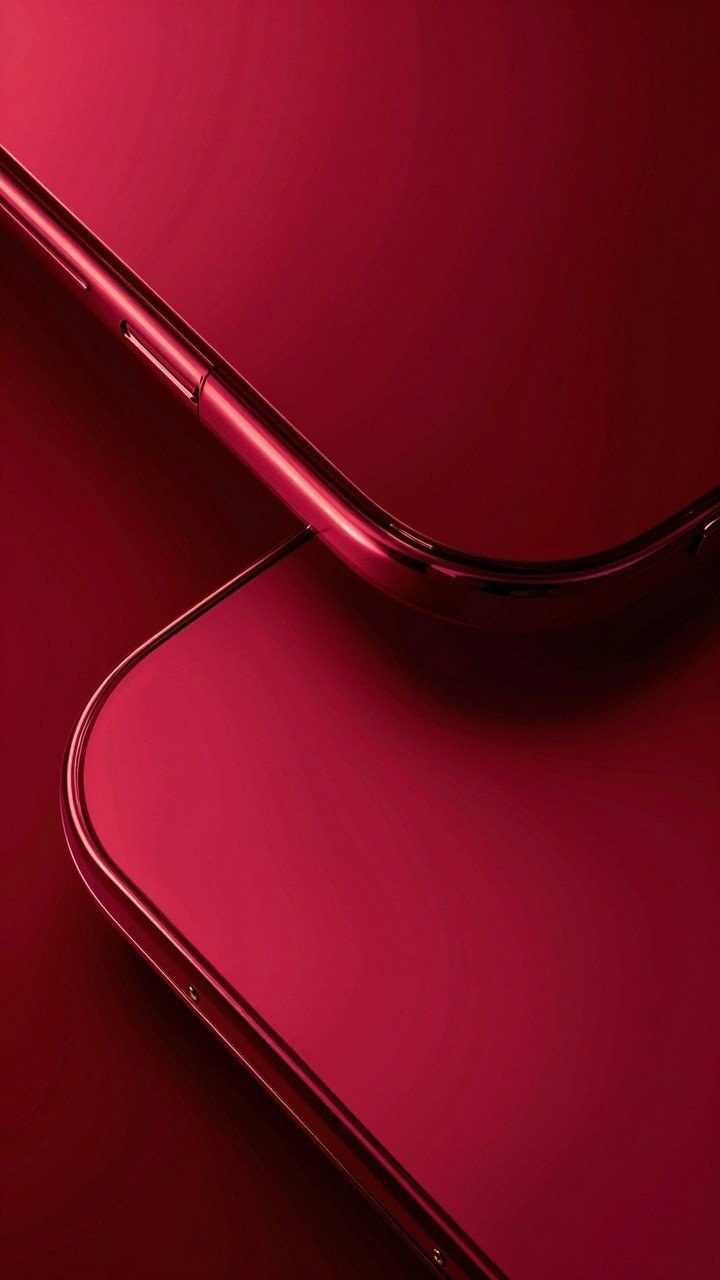Pairing Glossy Red Phone Edges with Matte Minimal Screens