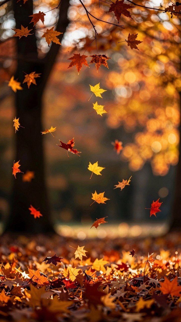 Designing a Floating Leaf Drift Autumn Wallpaper