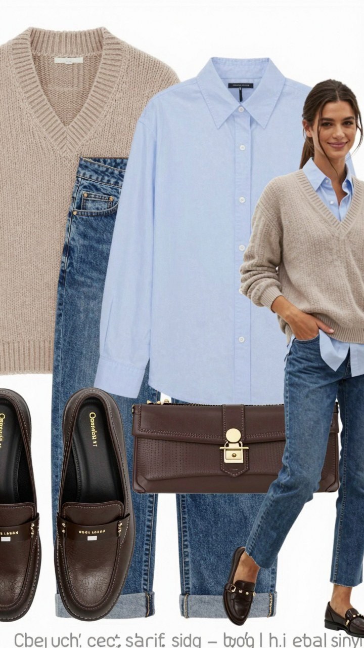 Styling Flats With Straight Leg Denim Pants
