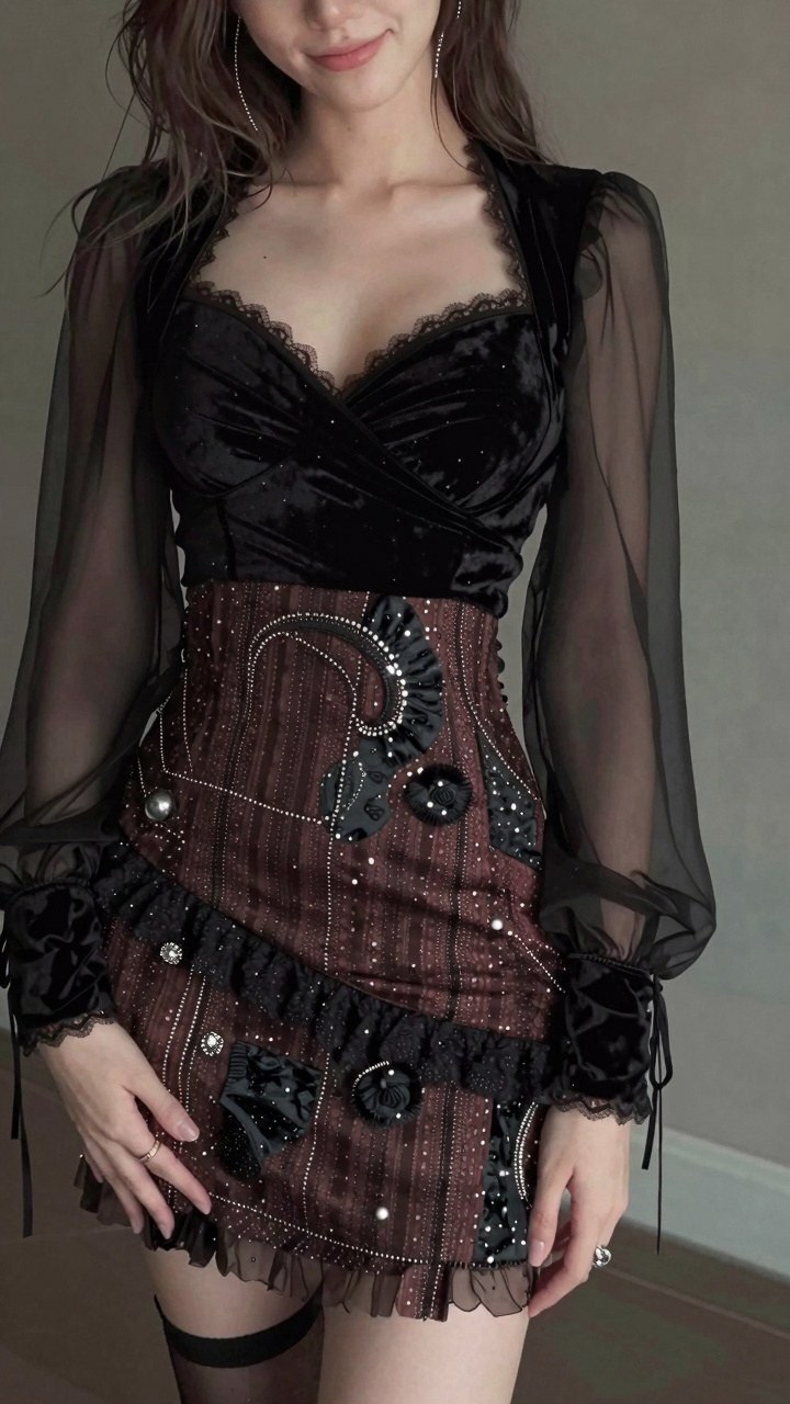 Styling Patchwork Velvet Mini Dresses for Evening Events
