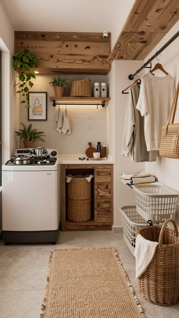 Adding Warmth with Woven Baskets and Natural Textures
