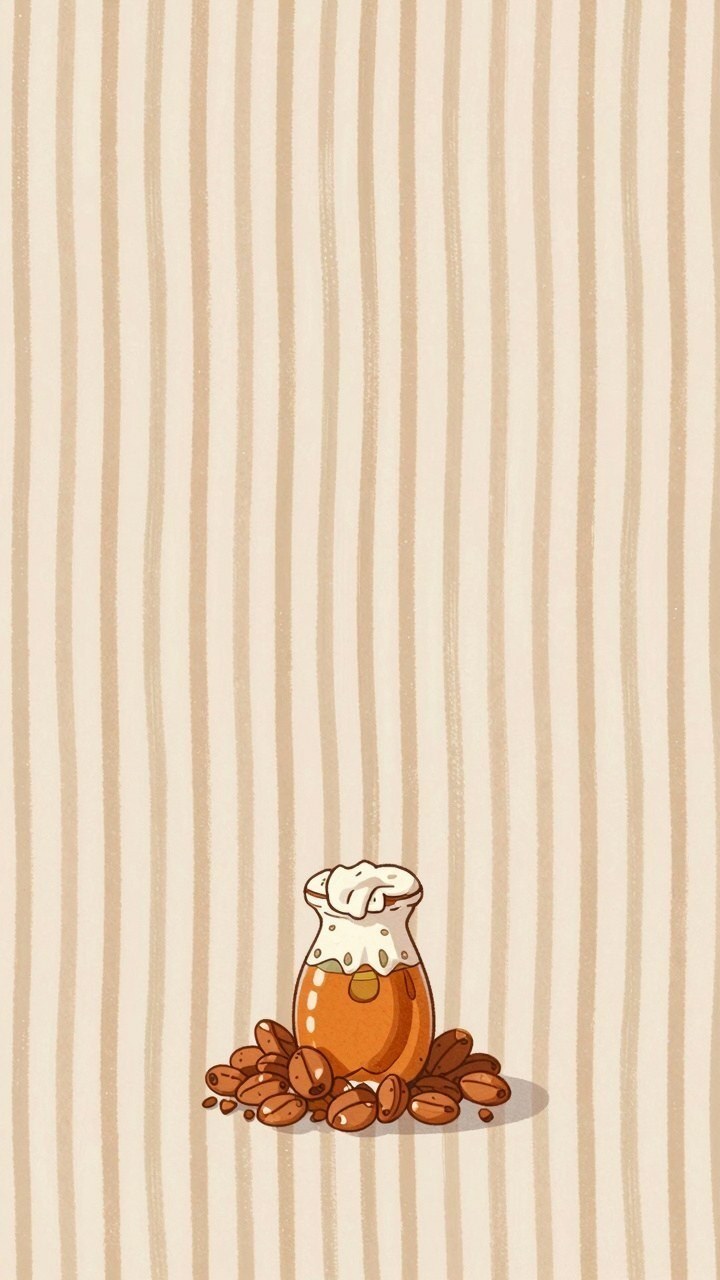 Cozy Coffee Bean and Mug Motifs for Autumn Design
