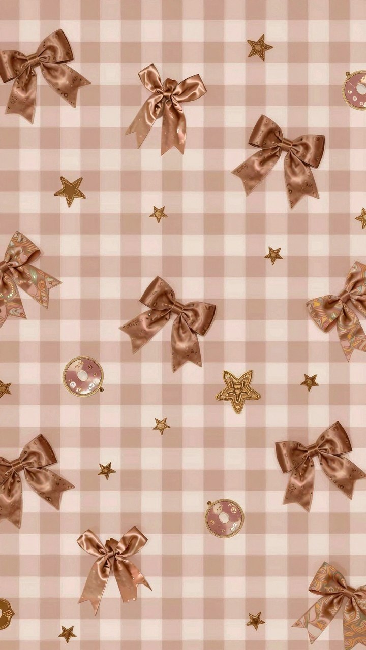 Charming Ribbon and Gingham Flatlay Wallpaper Ideas