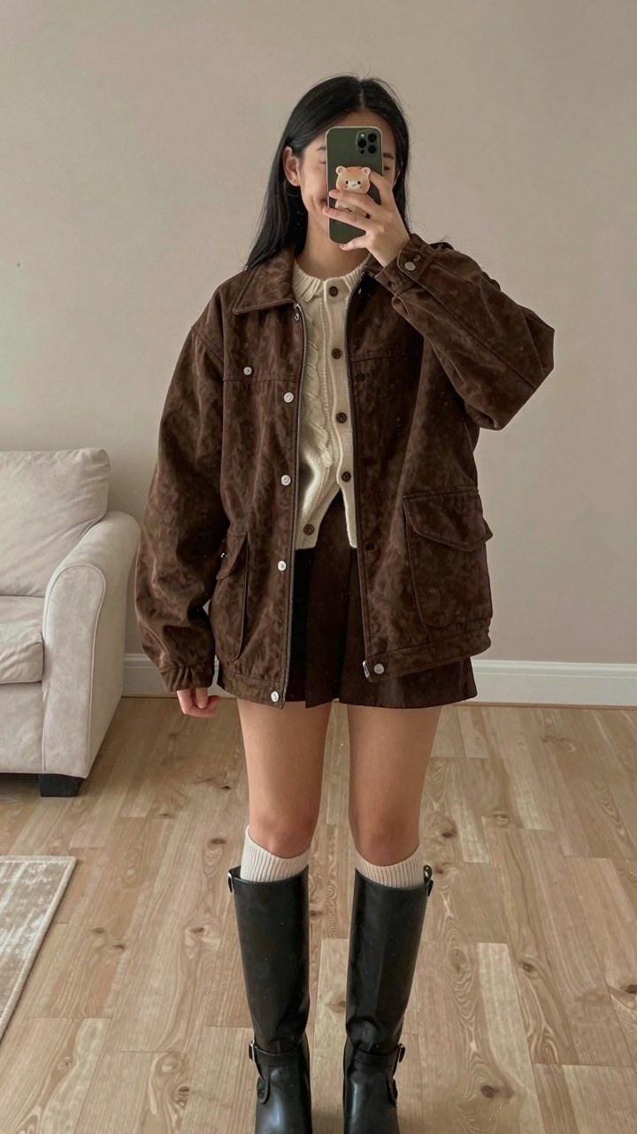 Styling Suede Jackets With Riding Boots