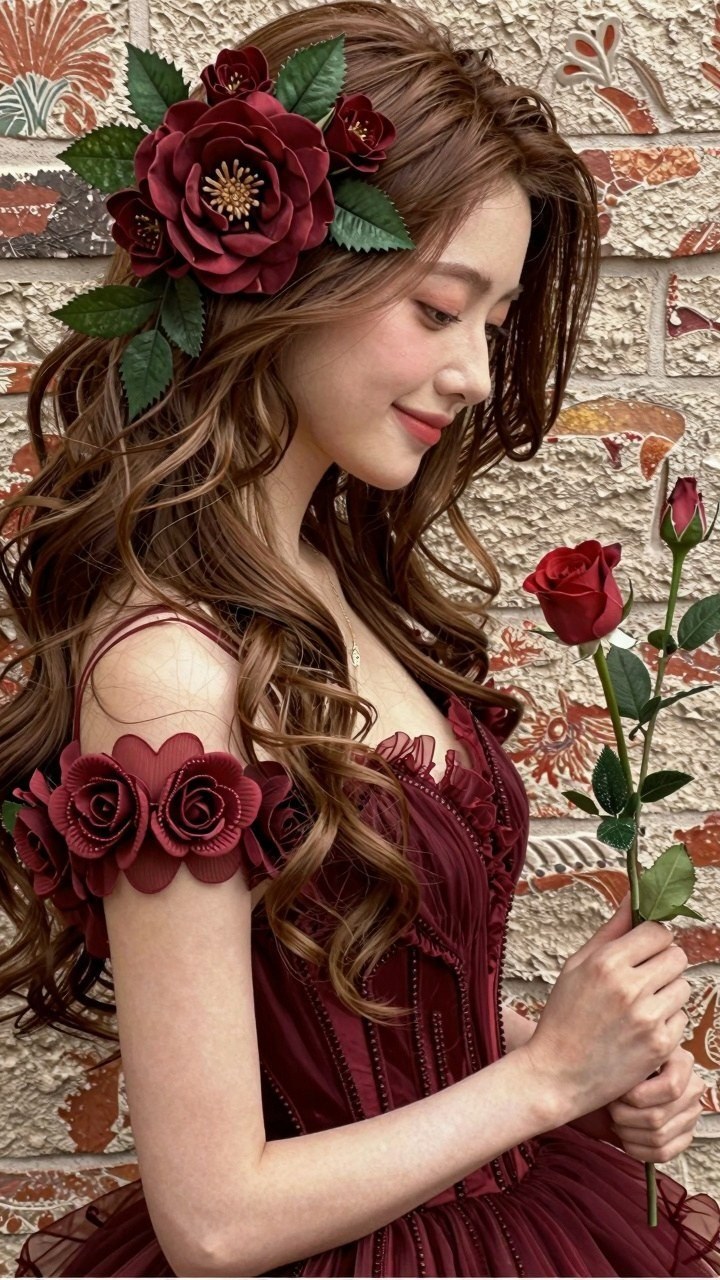 Styling Burgundy Floral Accents for Phone Wallpapers