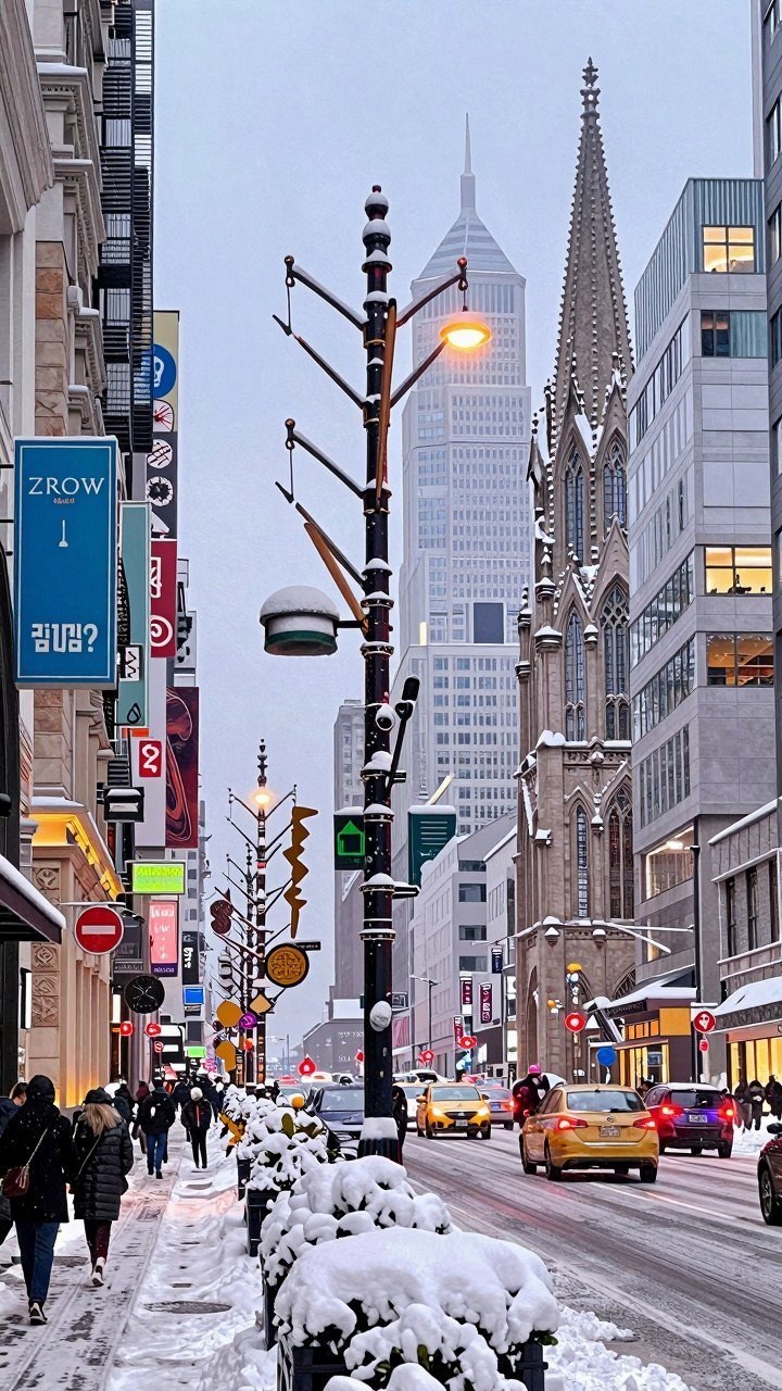 Charming Manhattan Street Views for Winter Screens