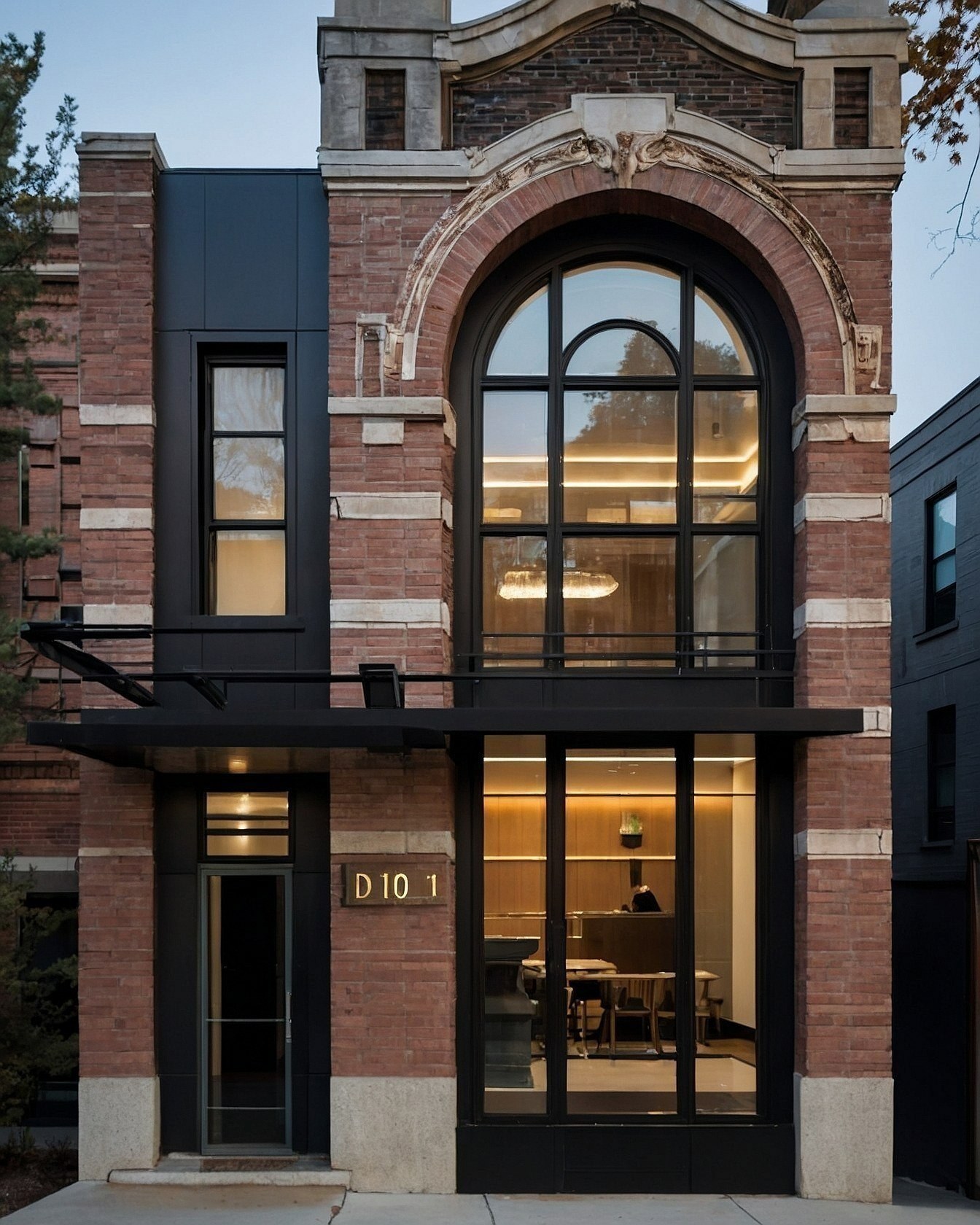 Arched Window Grandeur Meets Modern Inlay