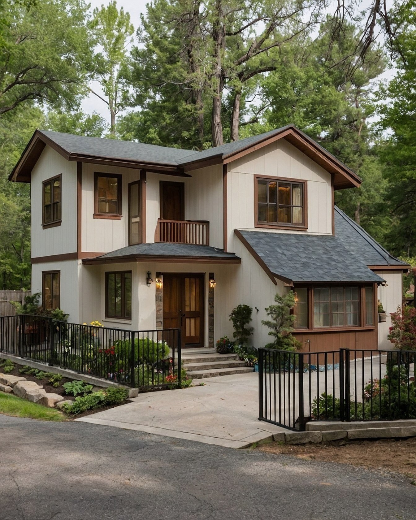 Wood Accents and Crisp Siding Details