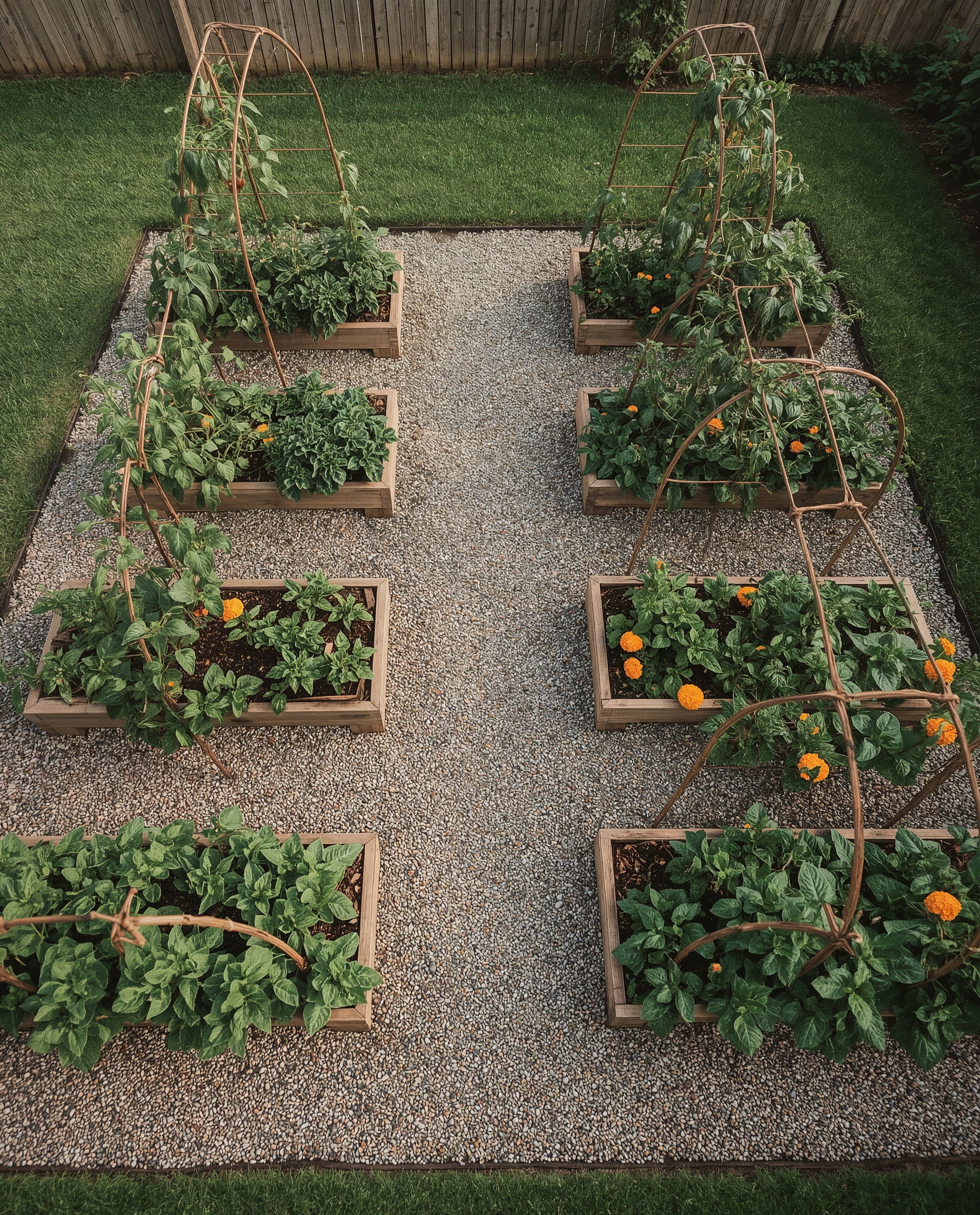 Lush Backyard Vegetable Gardens: Stunning Raised Bed Layouts
