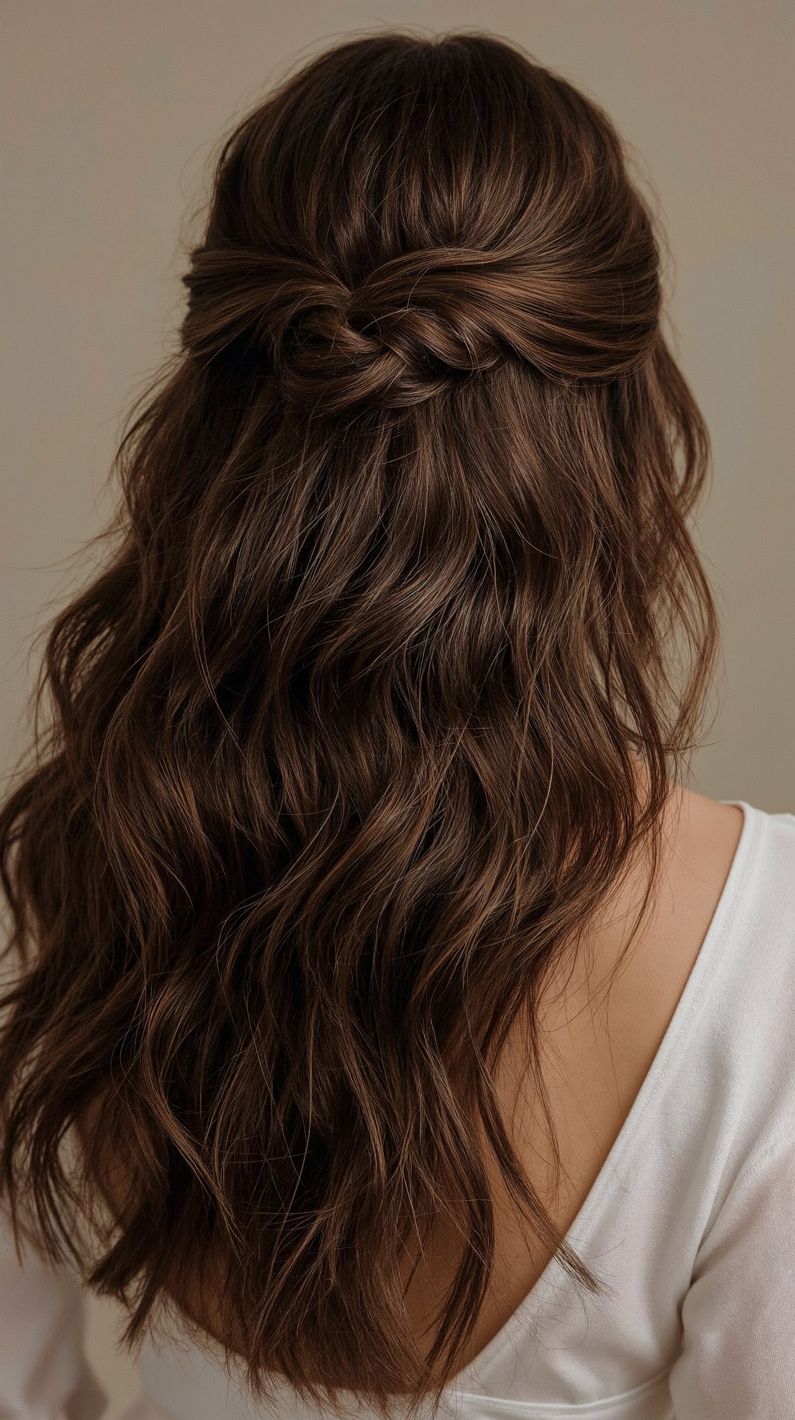 Elegant Half Up Half Down Wedding Hairstyles for Brunettes