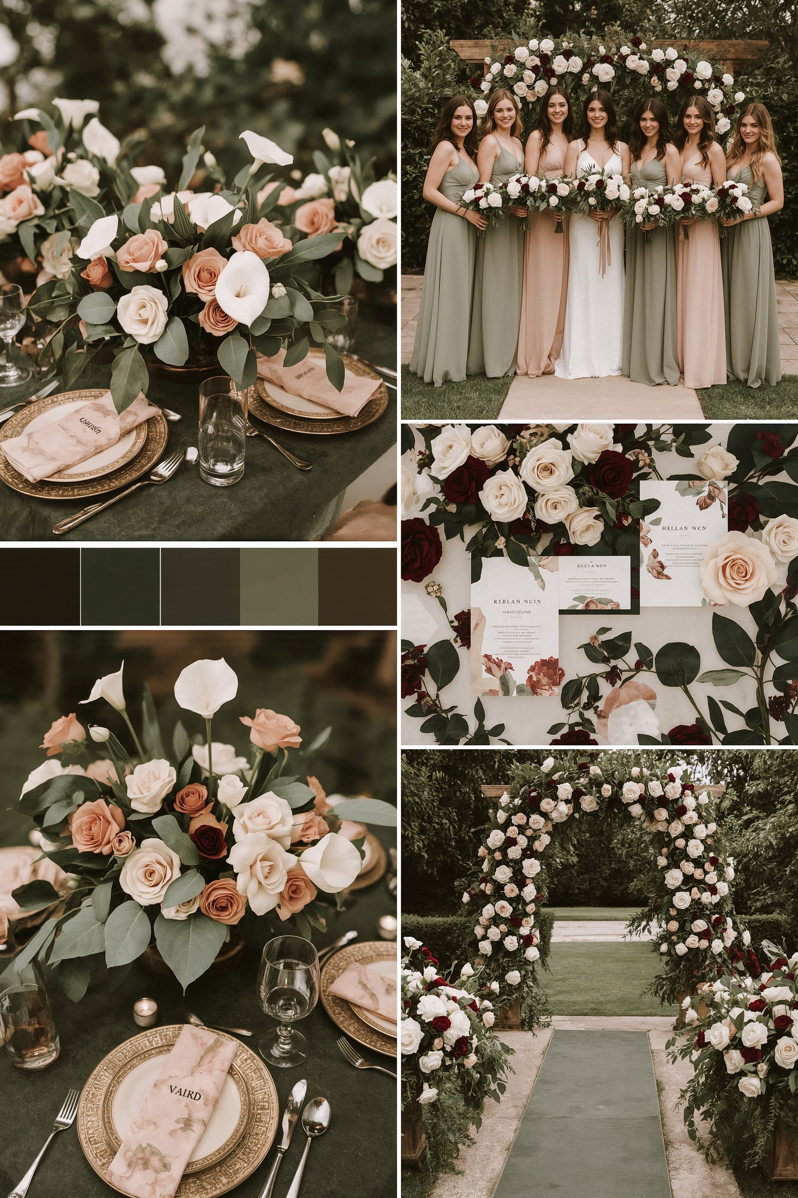 Muted Summer Garden Wedding Color Palette Inspiration