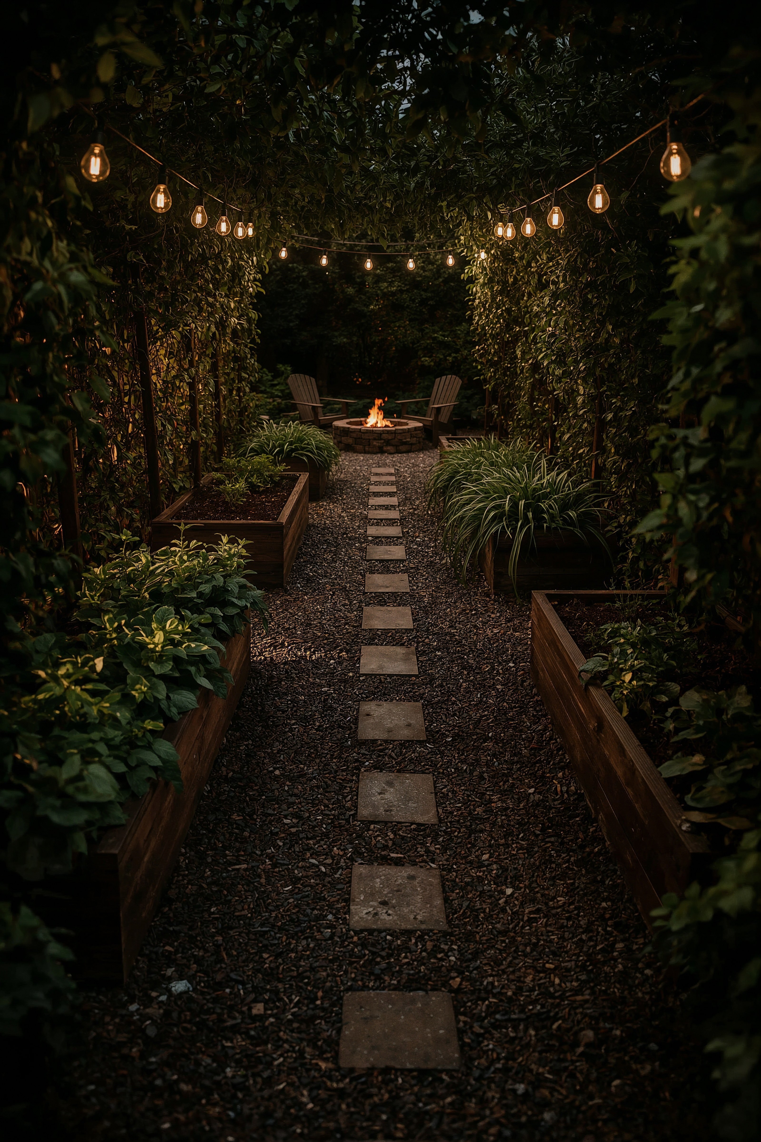 Dream Backyard Garden Oasis with Raised Planters