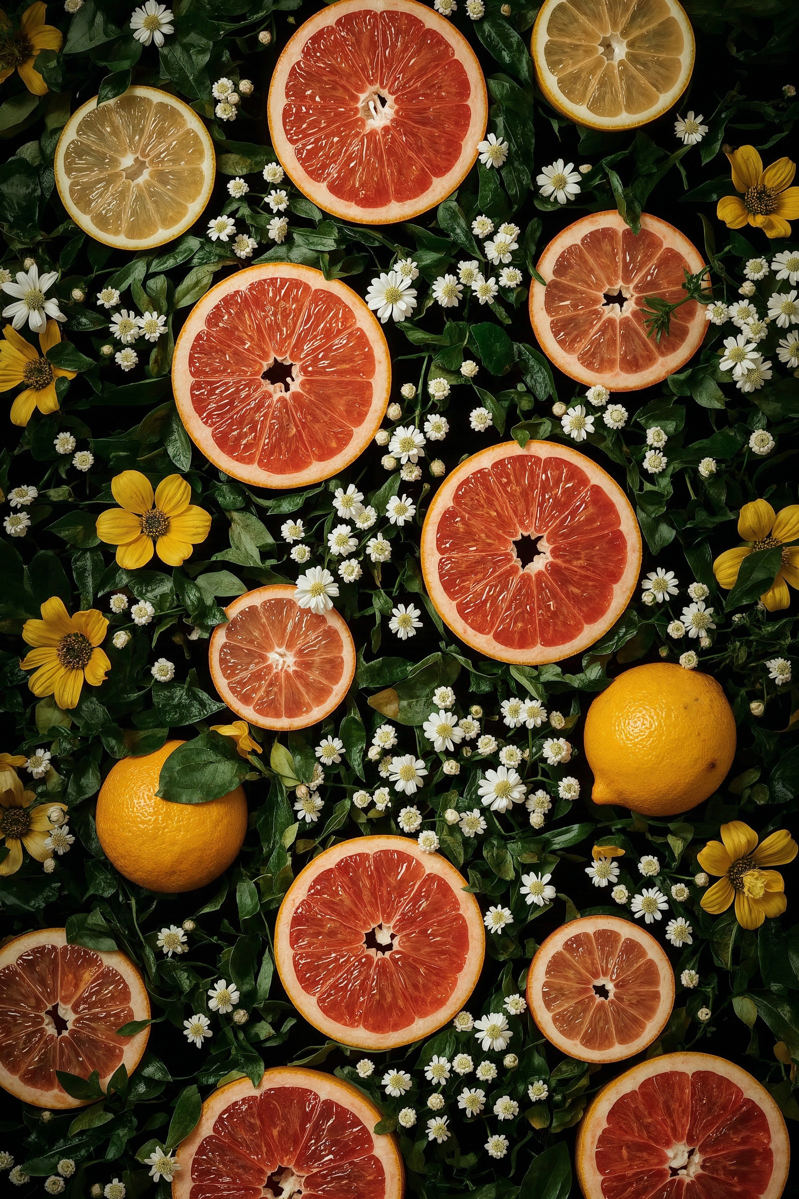 Vibrant Citrus & Floral iPhone Wallpaper: A Burst of Color