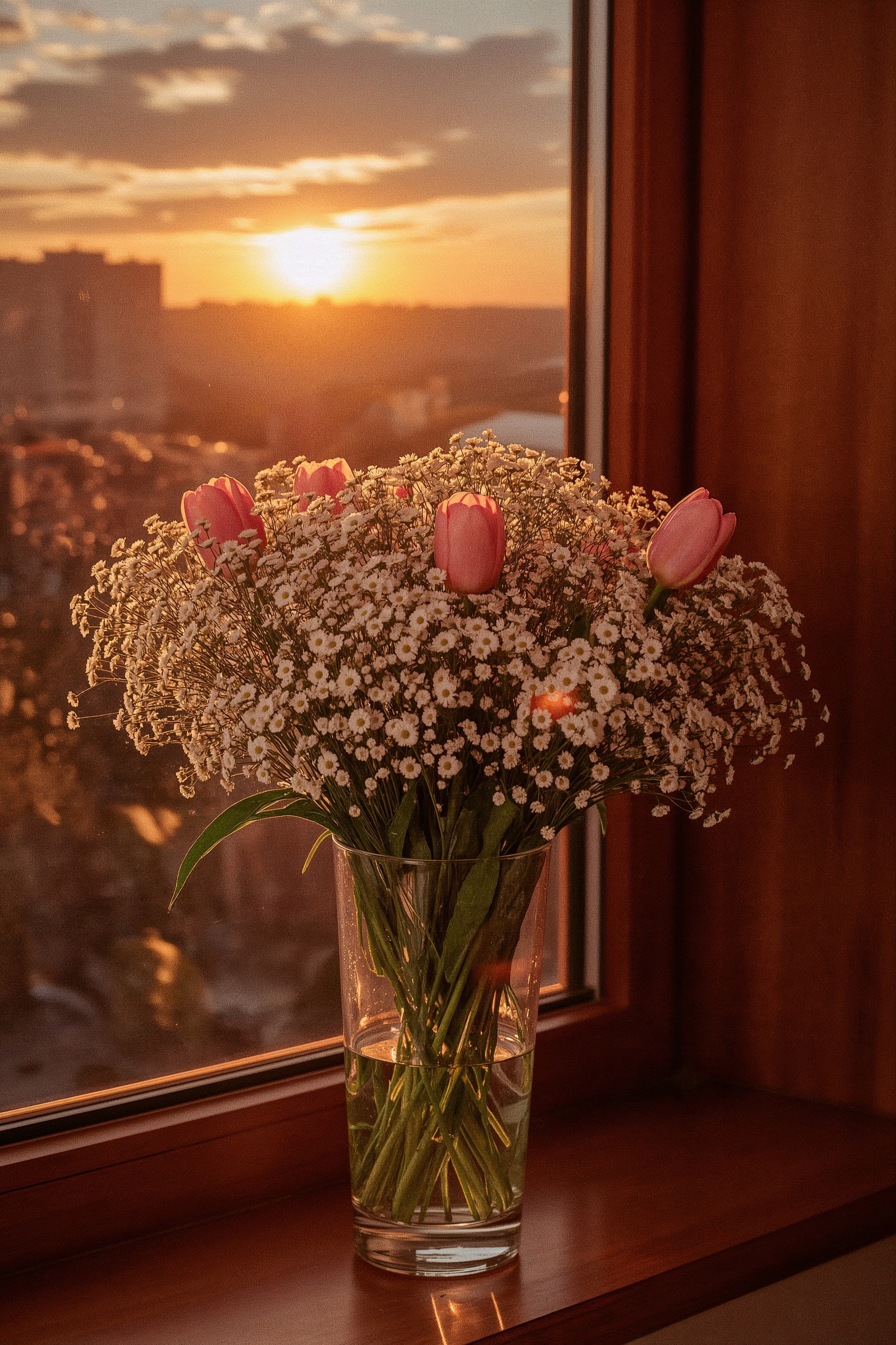 Golden Hour Blooms: Aesthetic Flower Phone Wallpapers