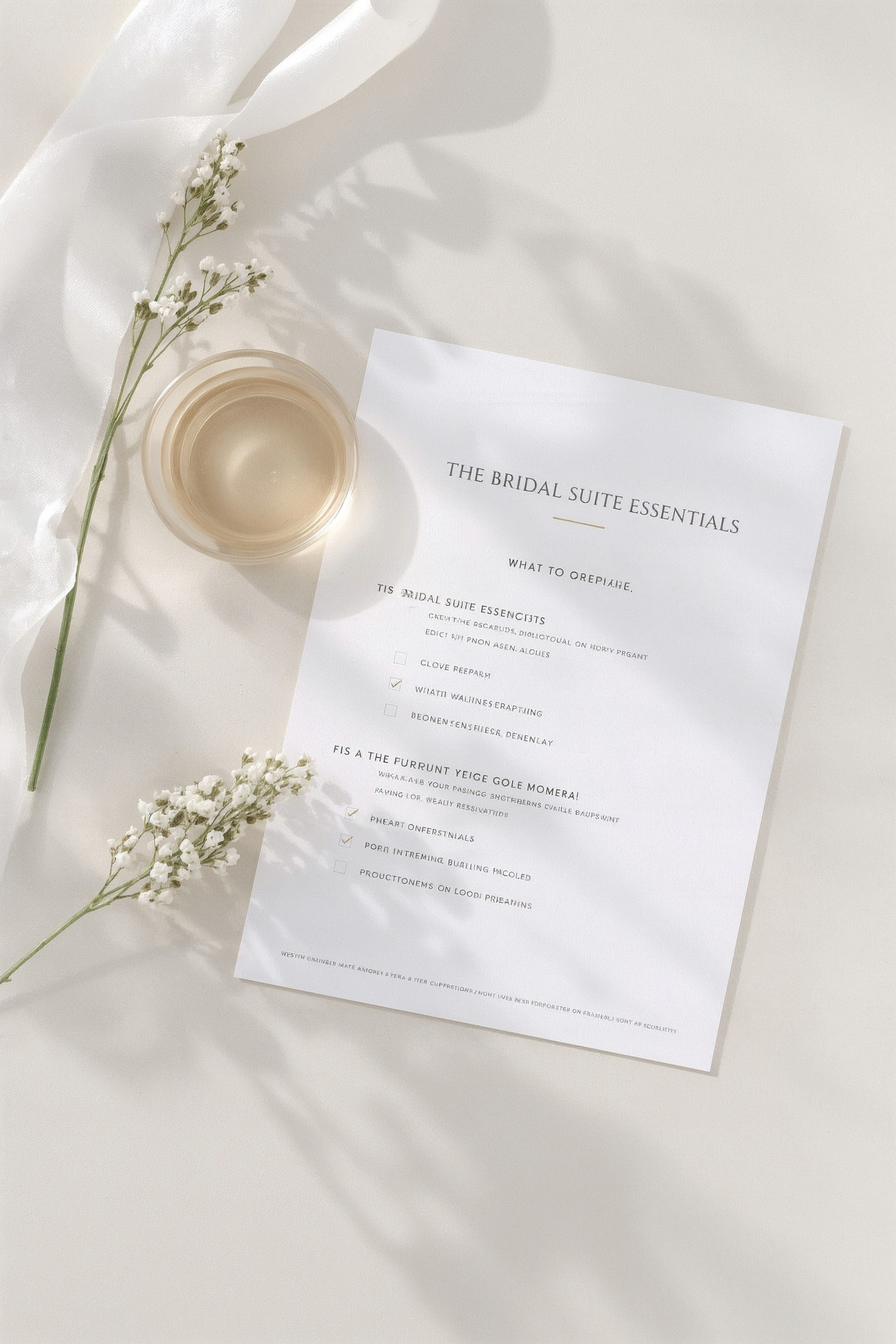 Bridal Suite Essentials Checklist: Your Stress-Free Wedding Day Guide