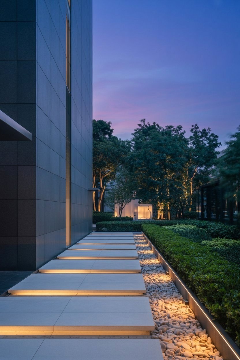 Sleek Modern Outdoor Pathway Lighting for Contemporary Gardens