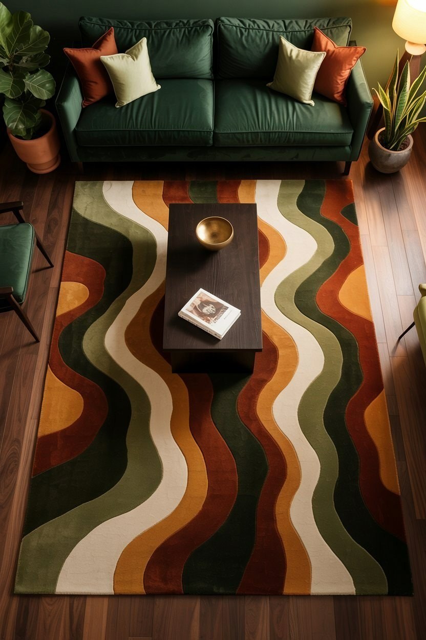 Ultimate Abstract Rug: Modern Living Room Magic in 2024