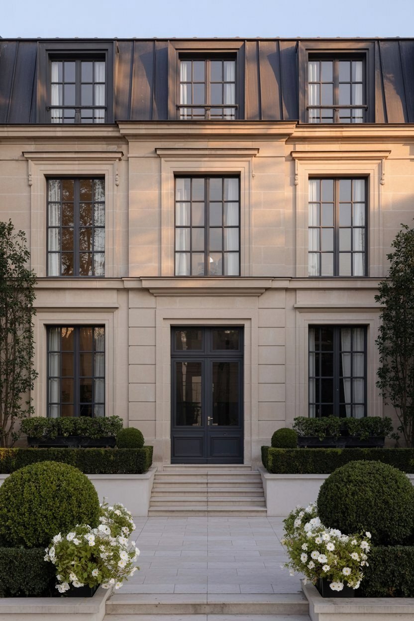Elegant Townhouse Architecture: Modern Classic Exterior Ideas
