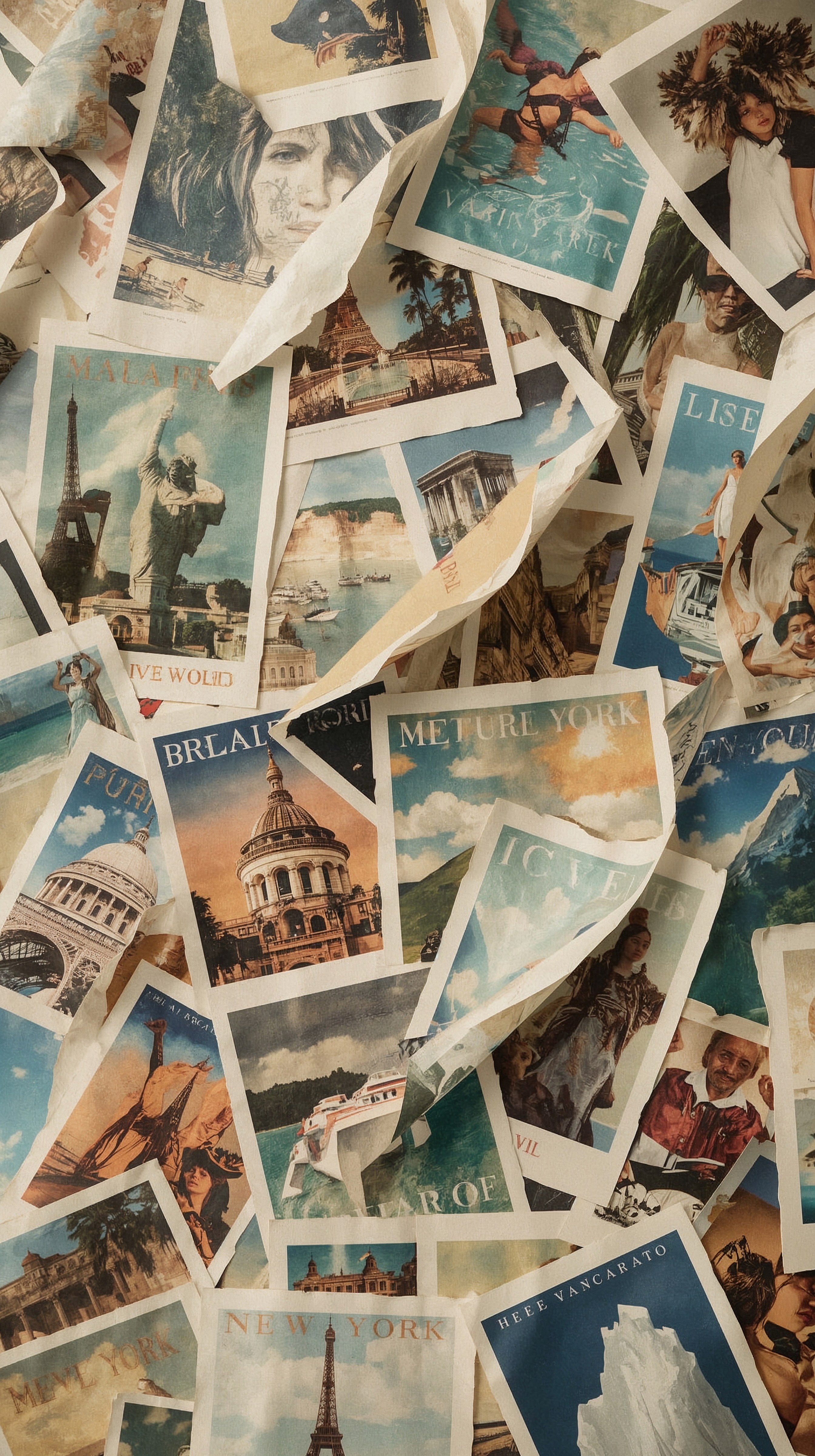 Manifest Your 2025 Adventures: Aesthetic Travel Vision Board Collage