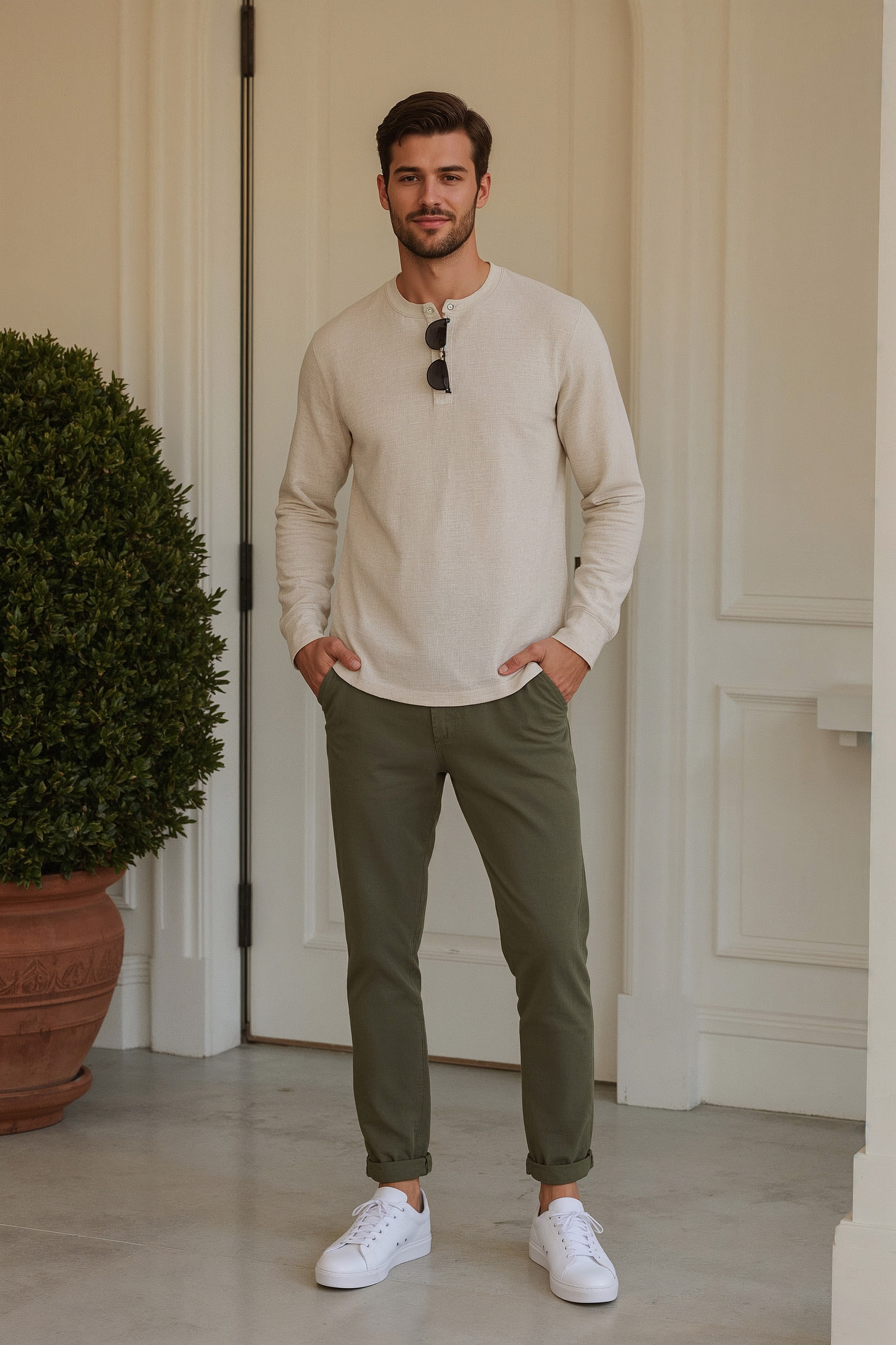 Effortless Men's Summer Outfits: Casual Tan Style