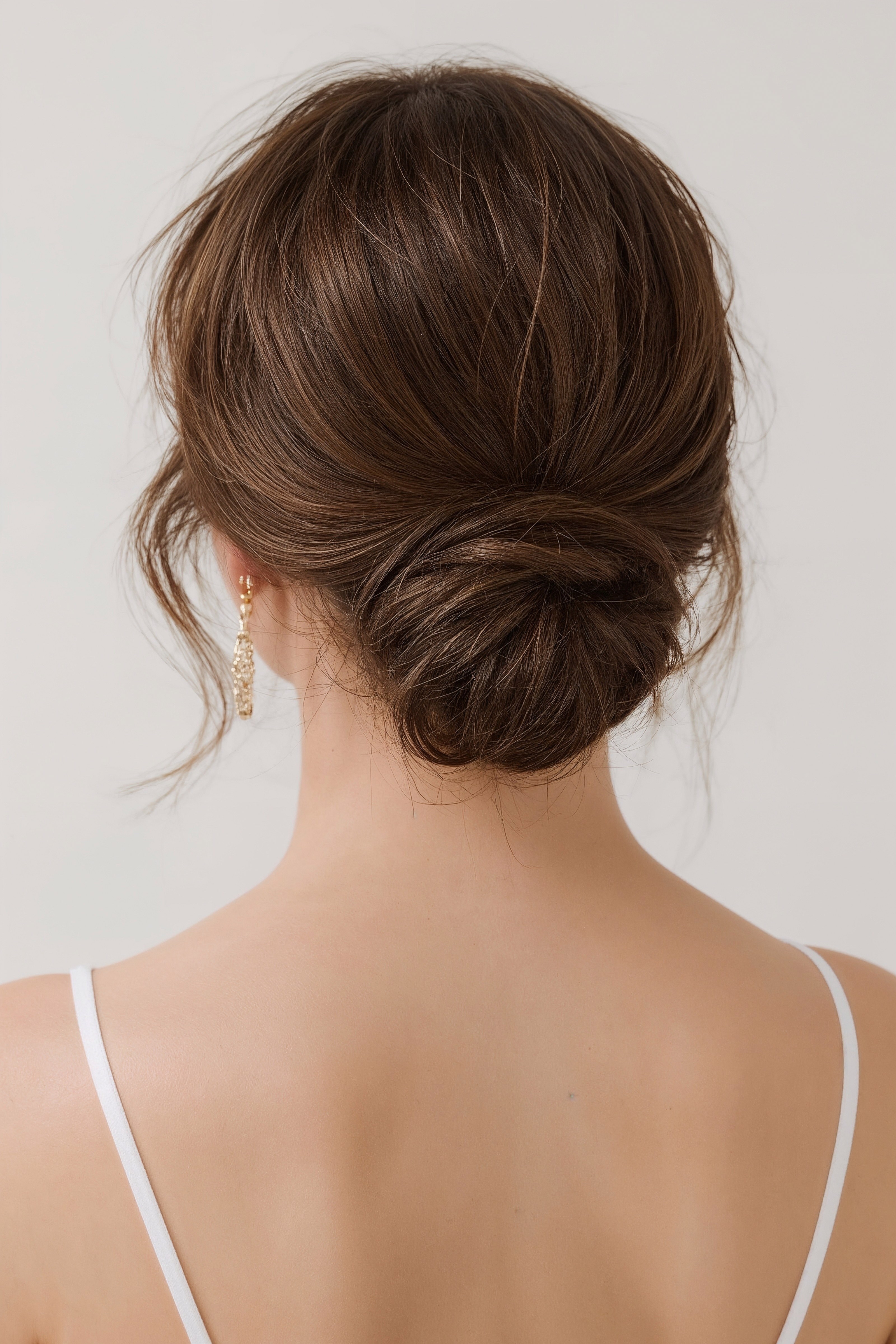 Elegant Low Bun Updo: Timeless Wedding Hair for 2024 Brides