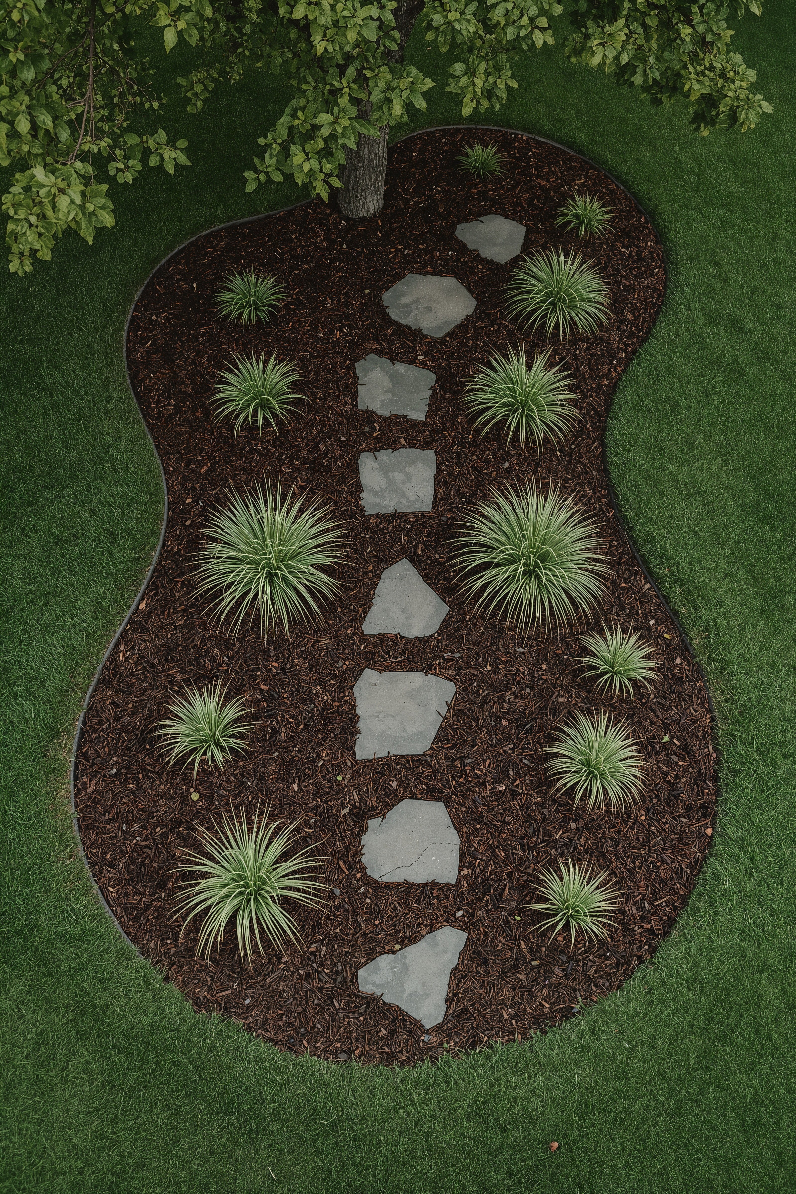 Enchanting Yard Landscaping Around Trees: Stone & Pathway Ideas