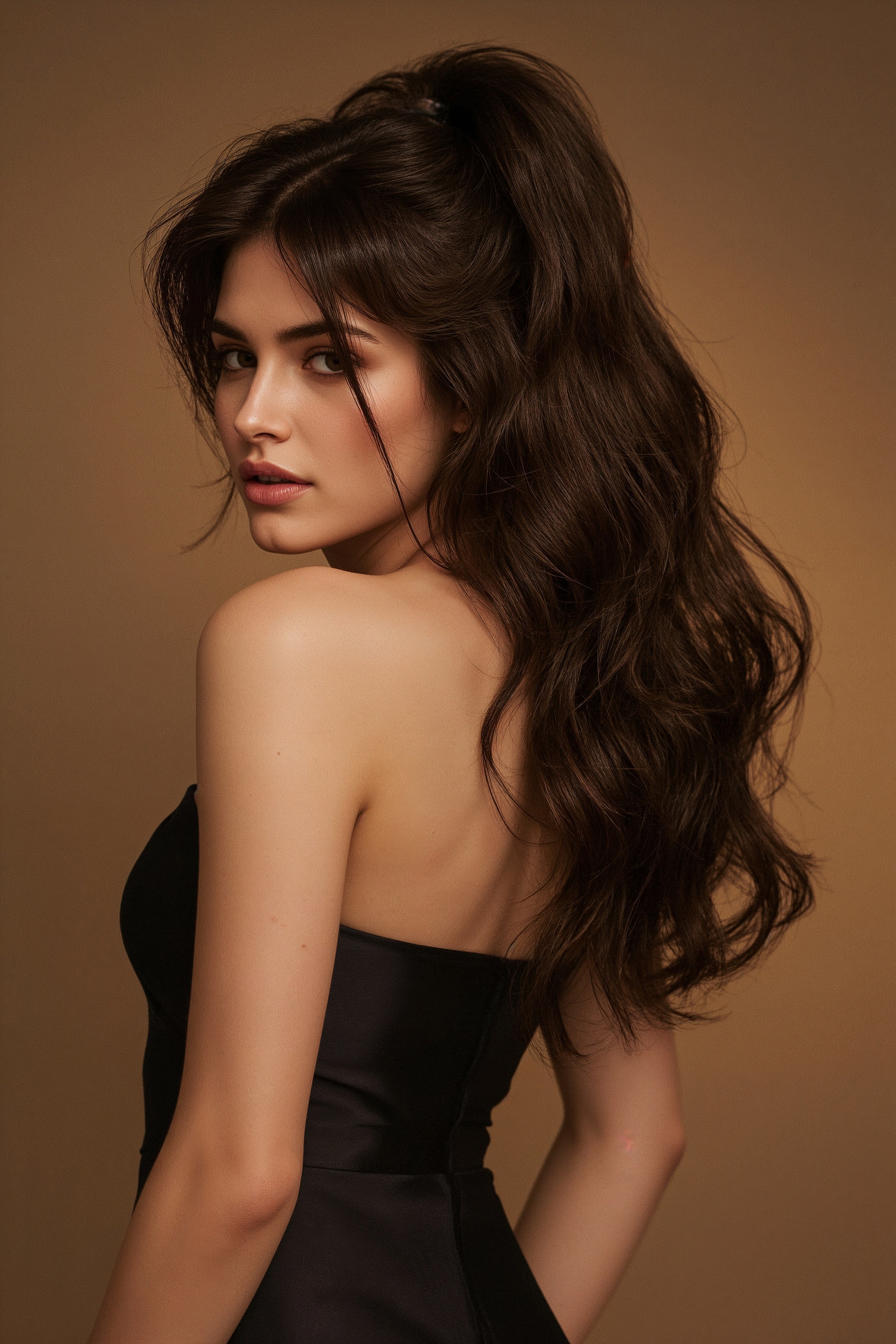 Sophisticated High Ponytail: Elegant Wedding Guest & Formal Event Hair