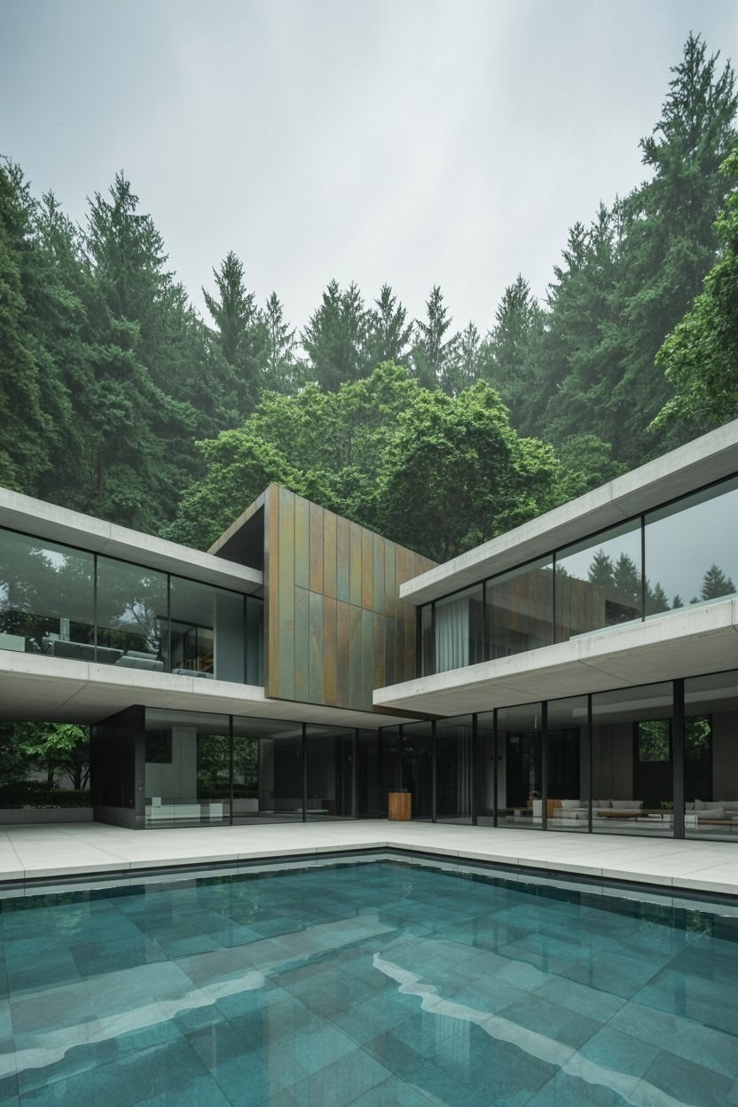 Cantilevered Dream: Futuristic Nature-Integrated Home Design