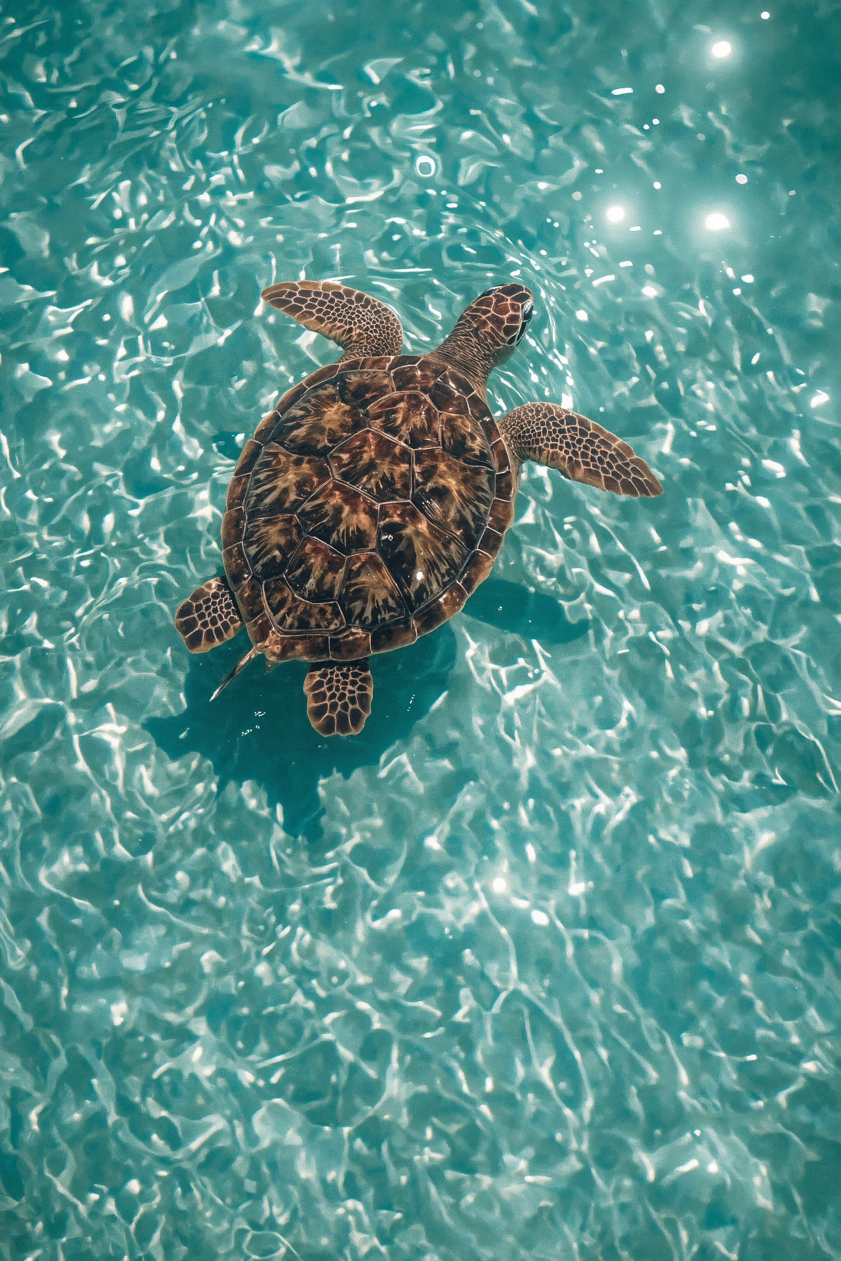 Serene Sea Turtle: Aesthetic Summer Wallpaper for Your Phone