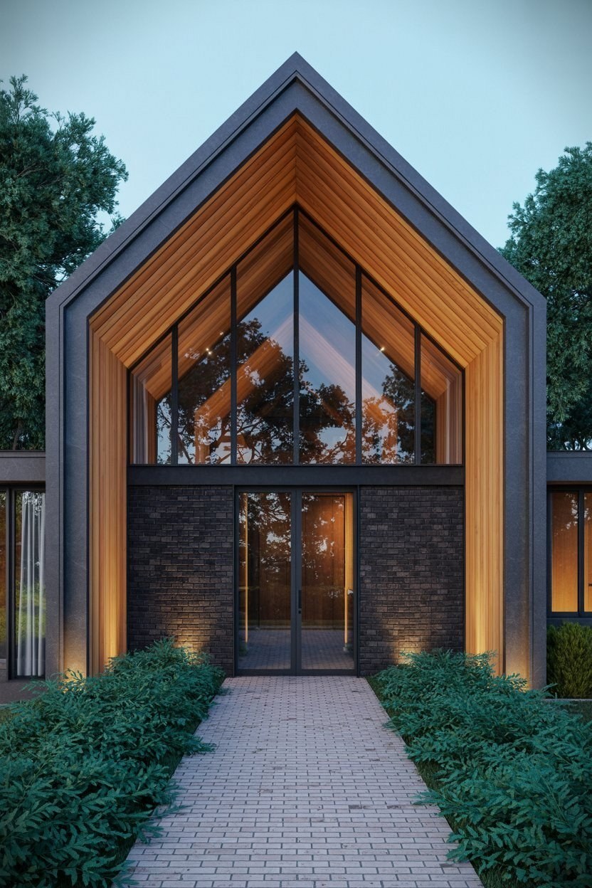 Mid-Century Modern House Exterior: Rustic Charm Meets Chic Design