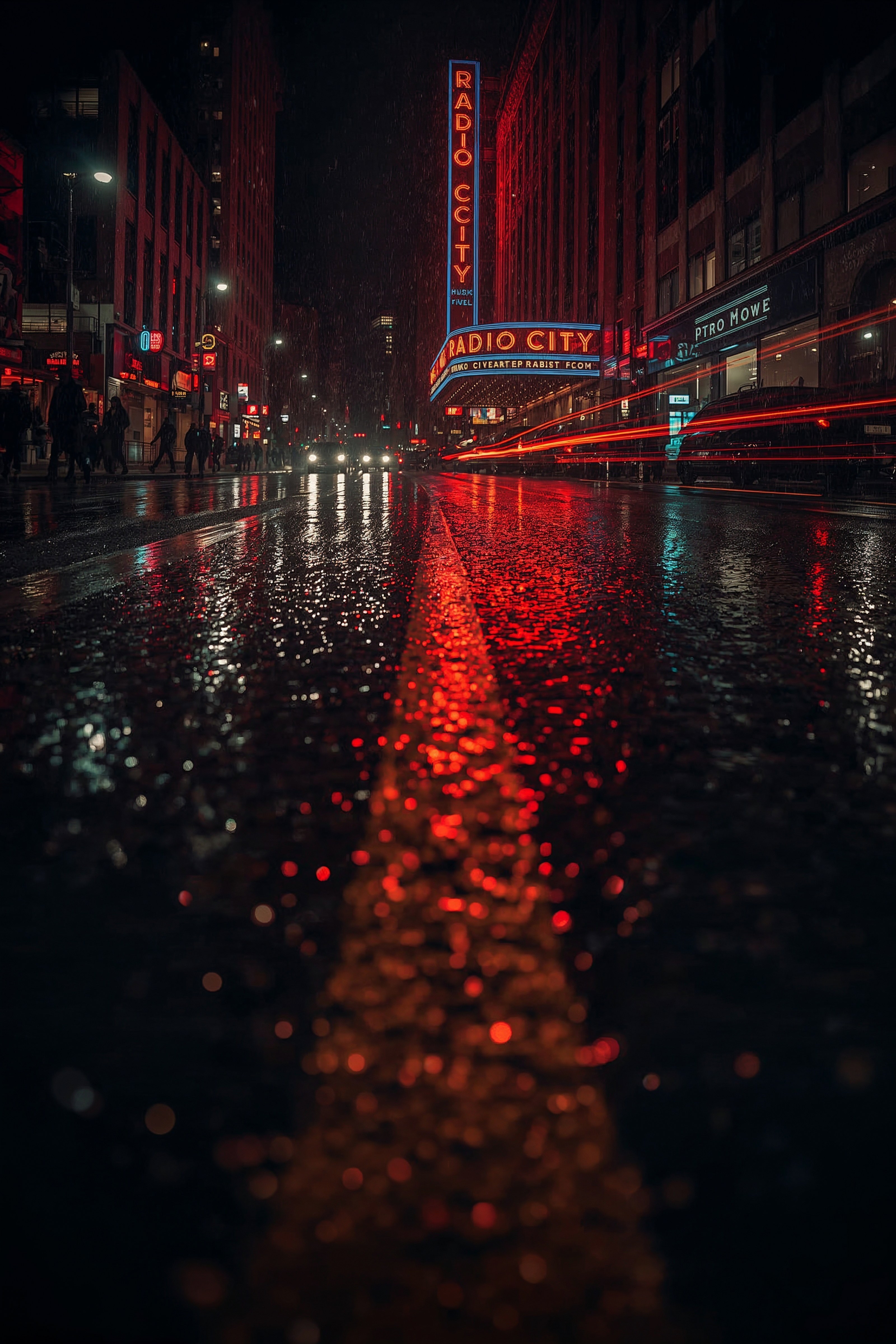 Evening City Aesthetic: Radio City Night Vibes in NYC