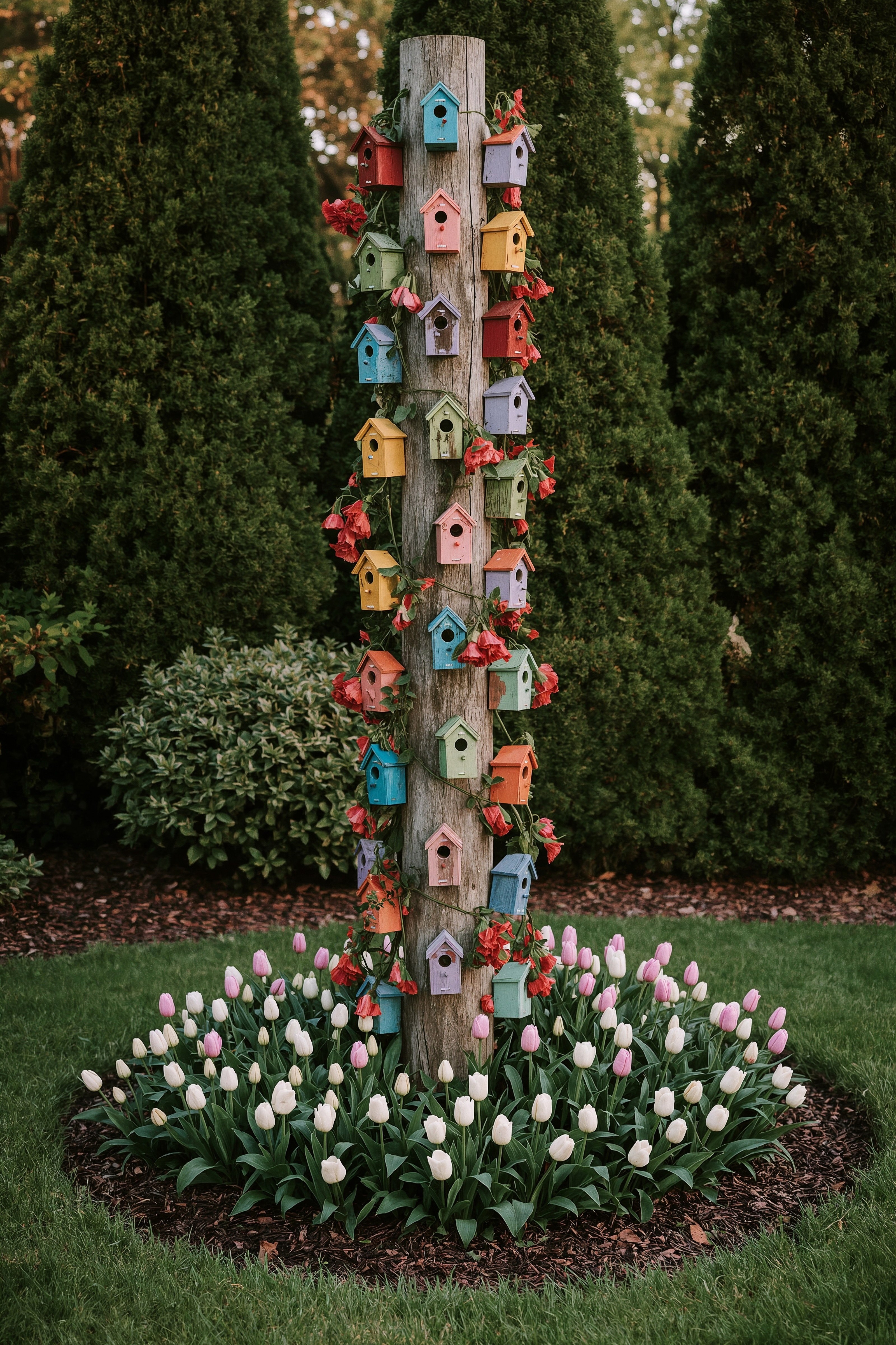 Charming Bird House Garden Ideas to Create a Wildlife Haven