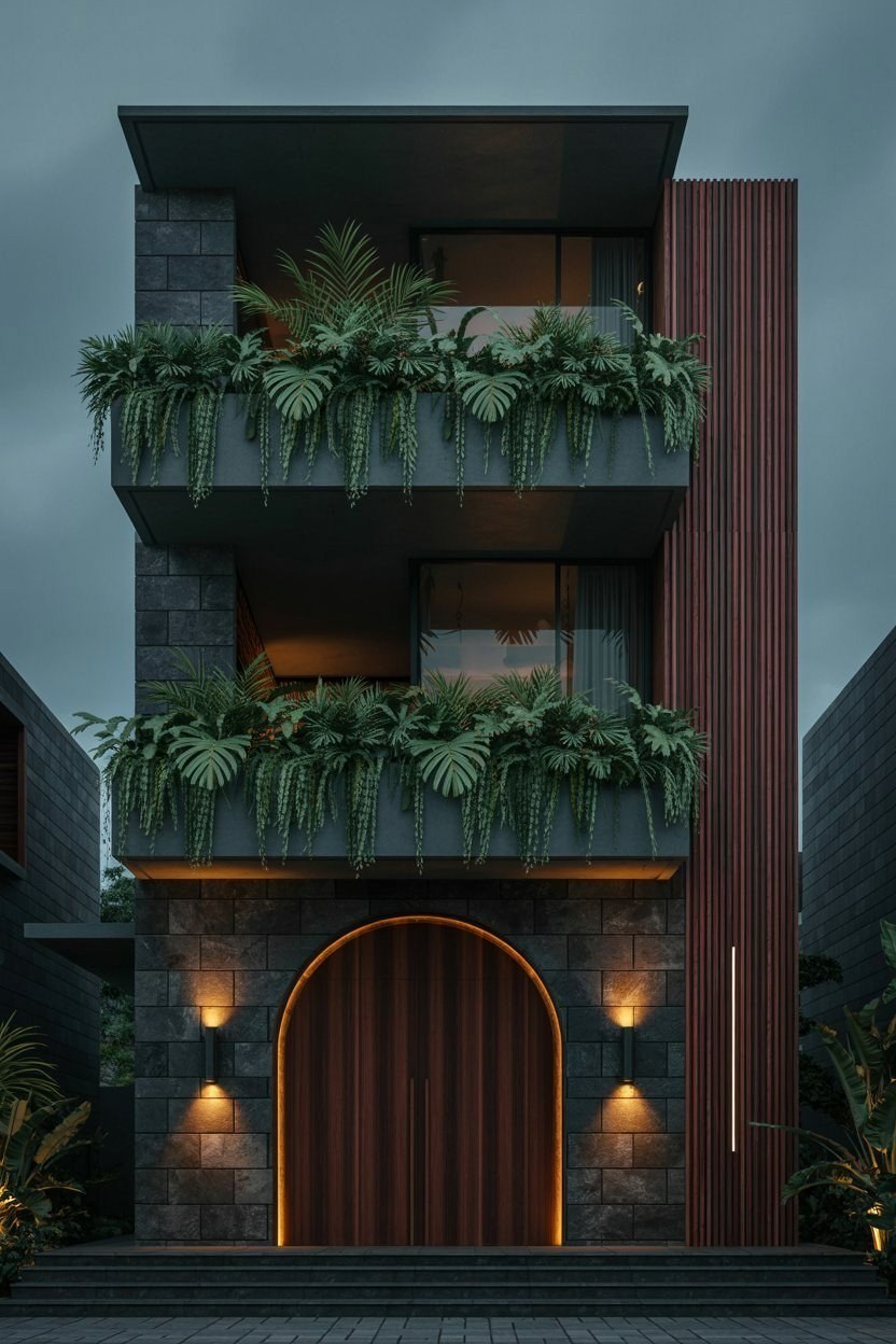Ultra Luxury Villa: Modern Exteriors with Stunning Green Facades