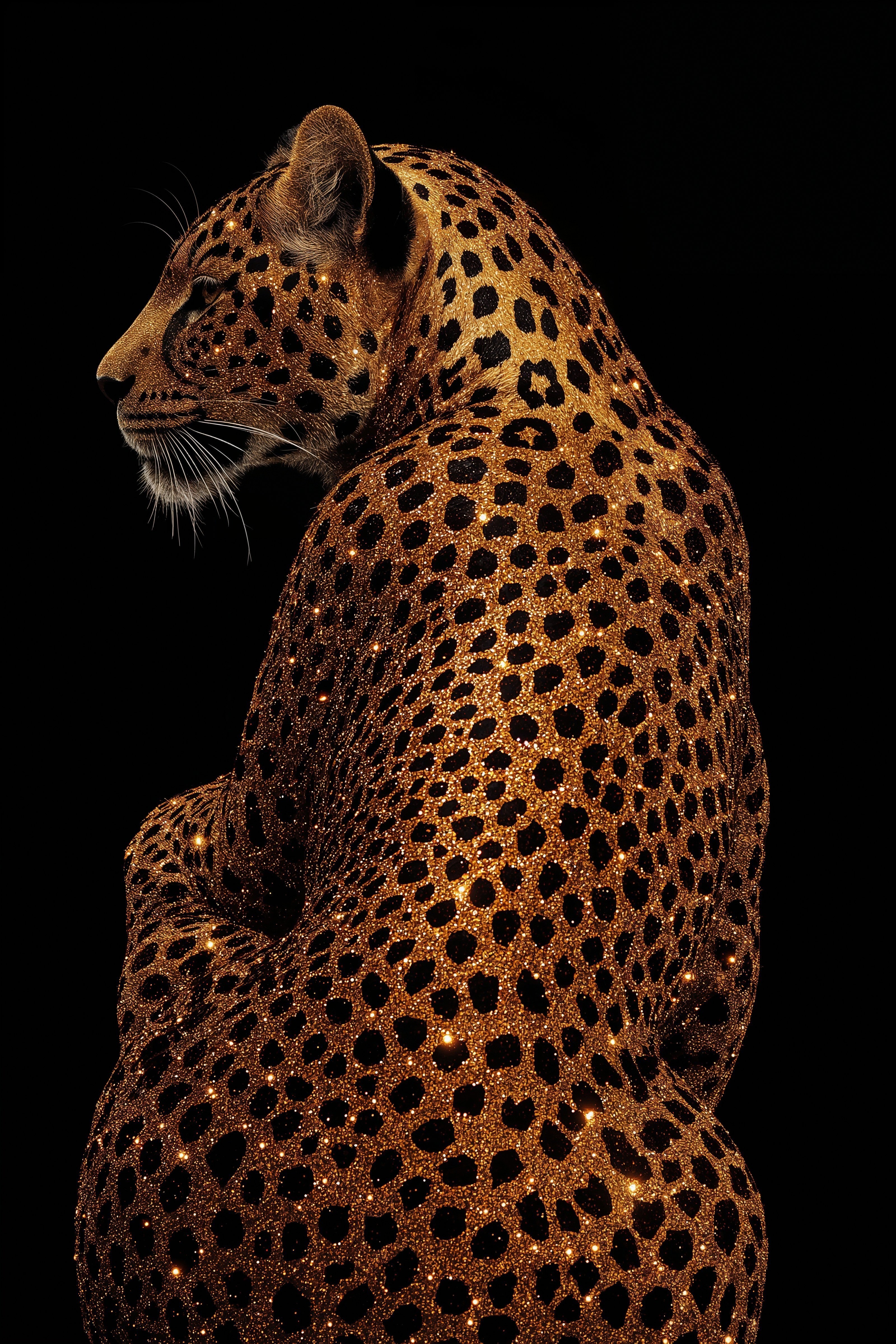 Glitter Leopard Print: Fierce & Glamorous Teen iPhone Wallpapers
