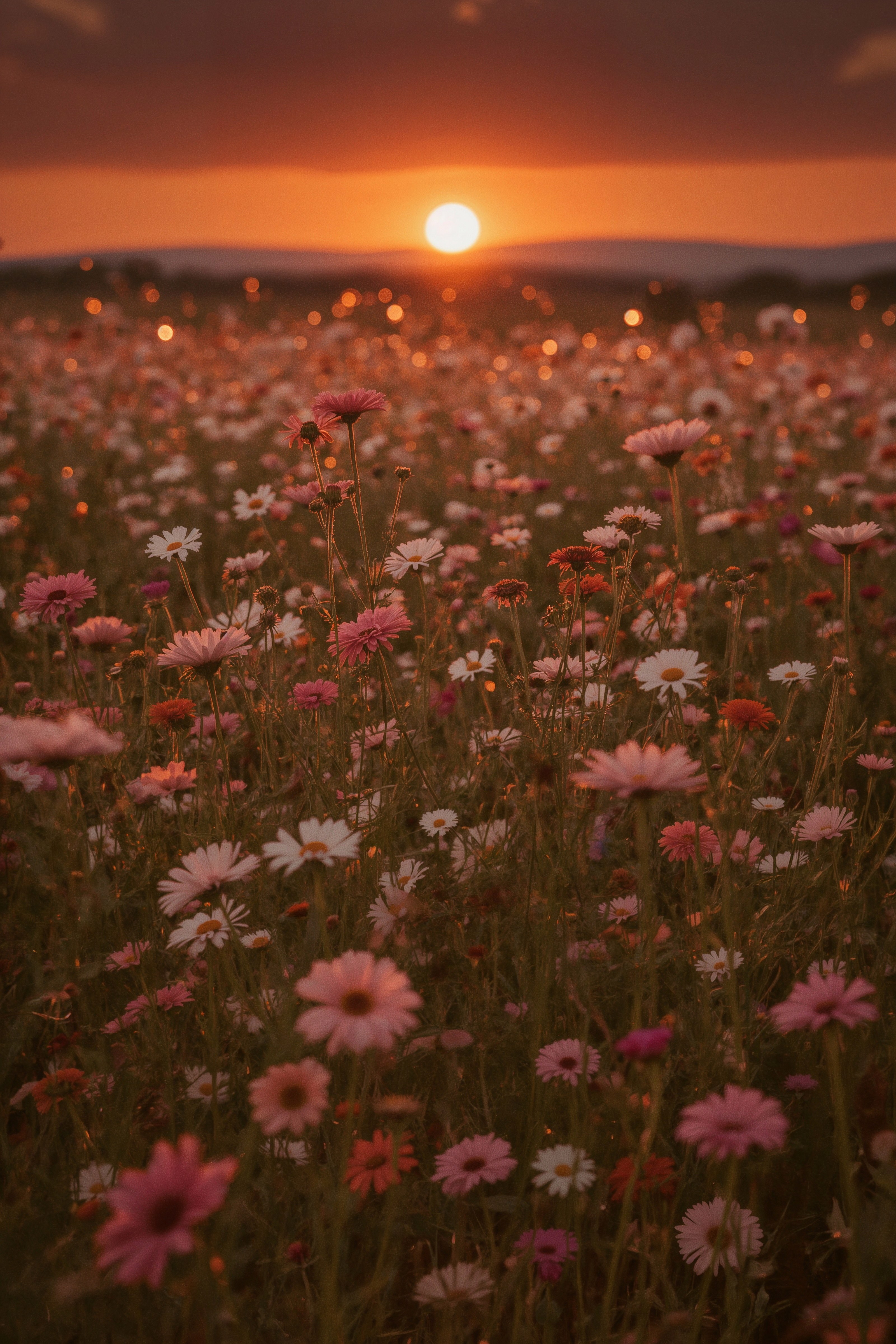 Golden Hour Magic: Breathtaking Wildflower Field Aesthetics