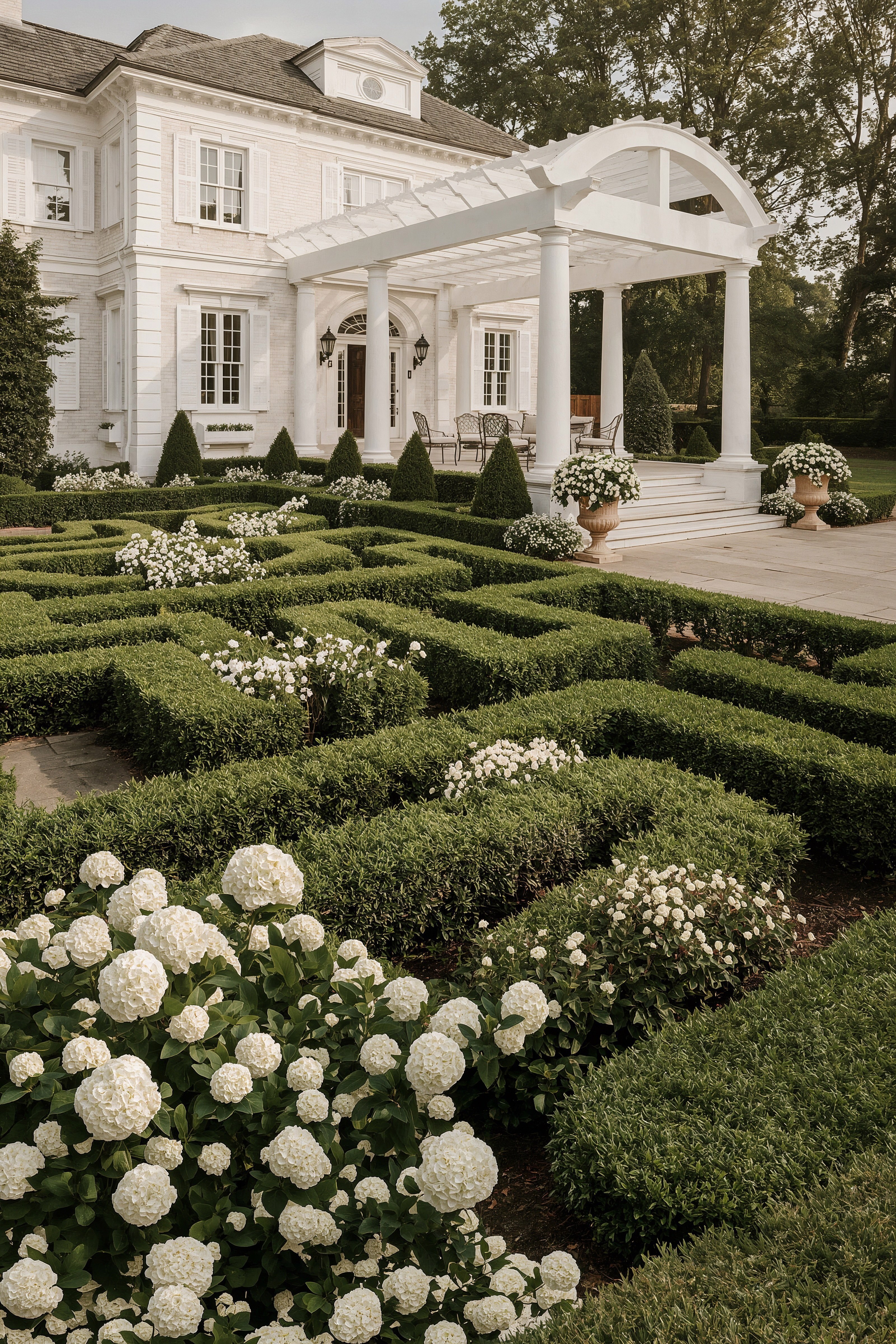 Elegant Estate Landscaping: Grand Front Yard Gardens