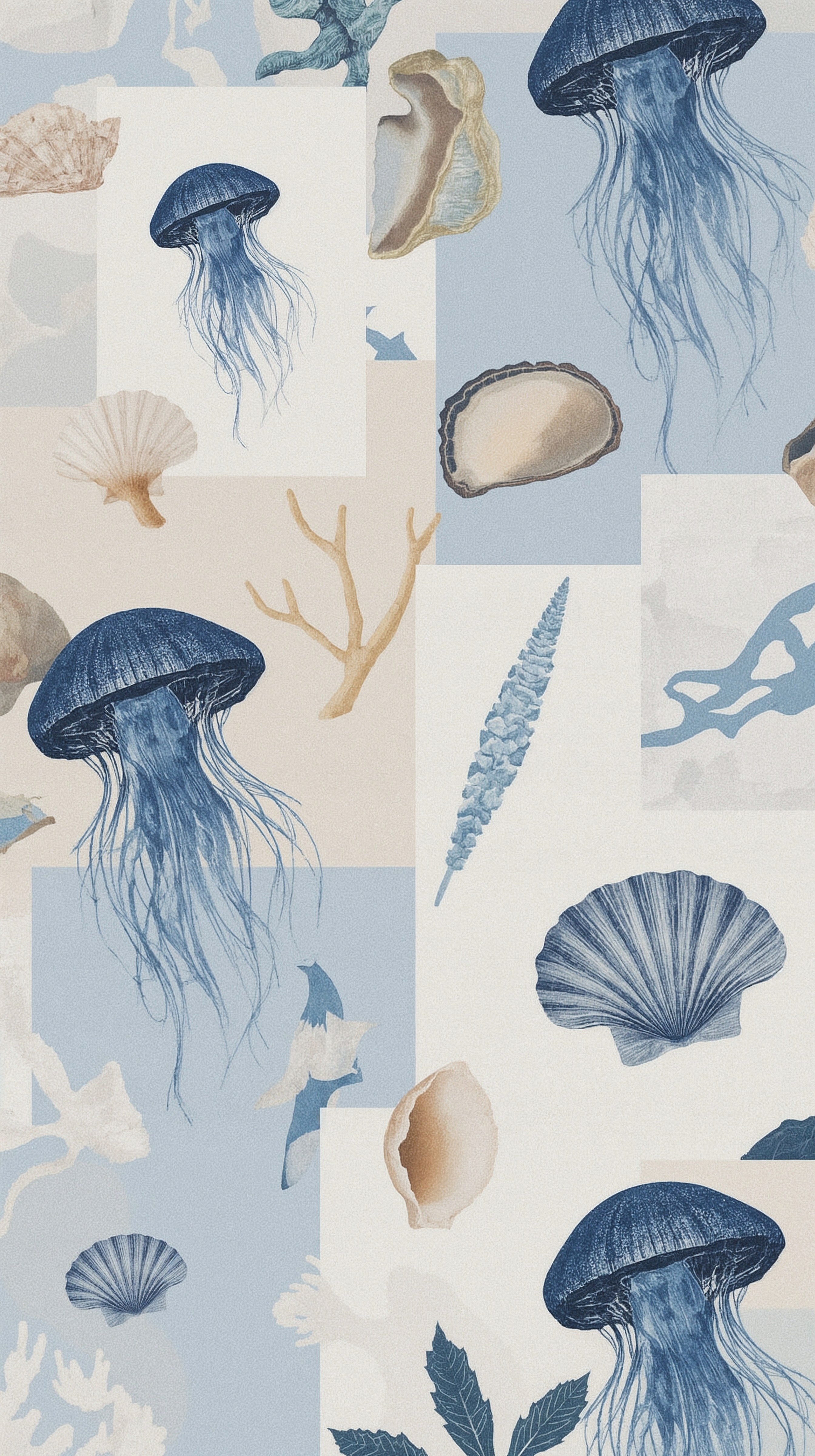 Serene Ocean & Beach Aesthetic: Cute Blue iPhone Wallpapers