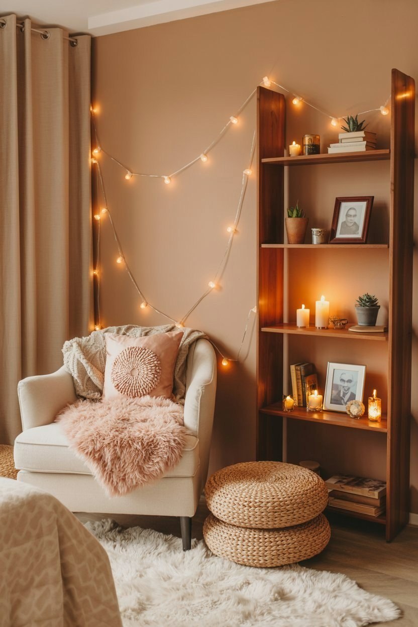 Cozy Corner Bedroom Makeover with Ambient Lights