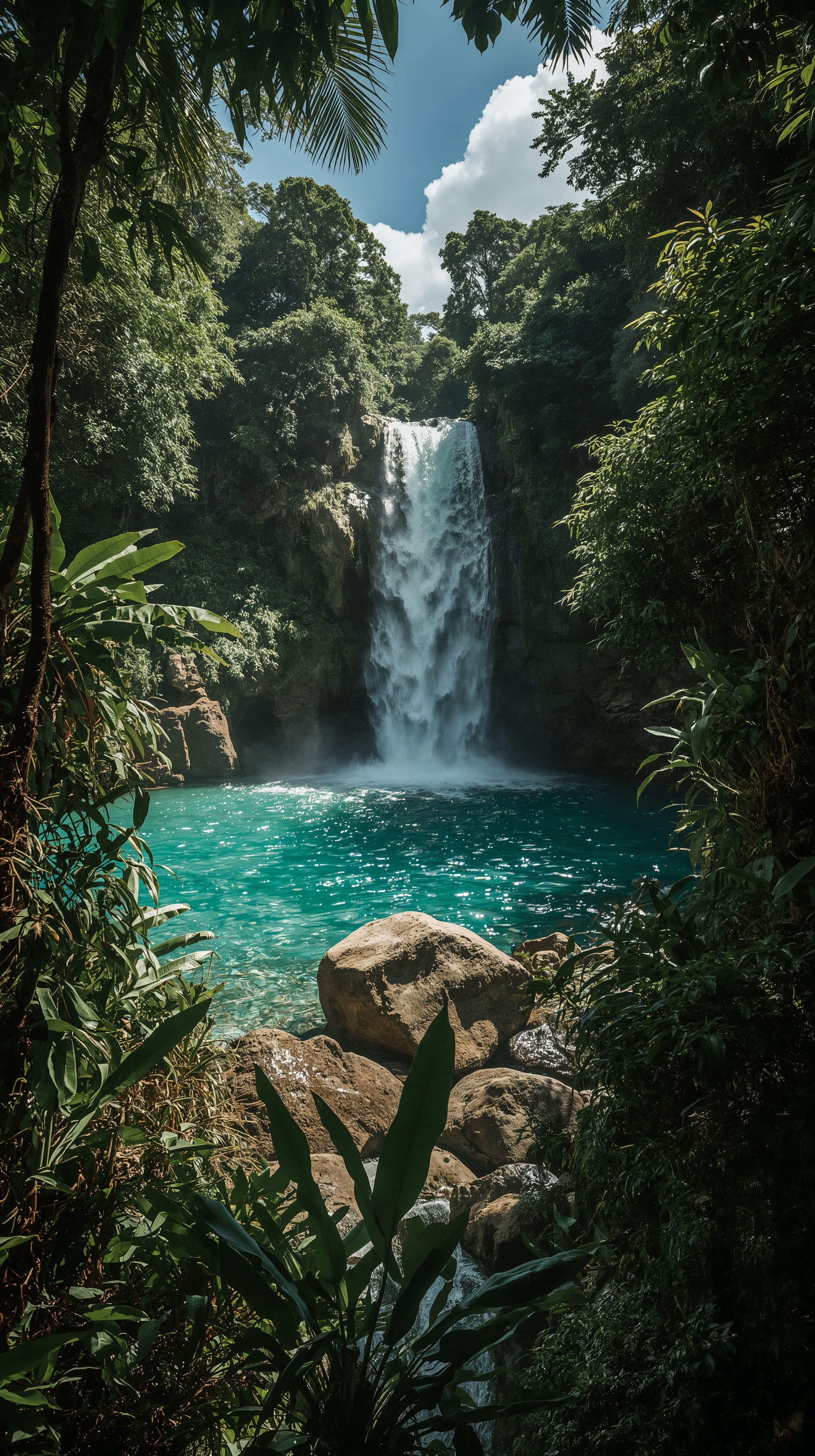 Lush Jungle Waterfalls: Breathtaking 4K Aesthetic Scenery