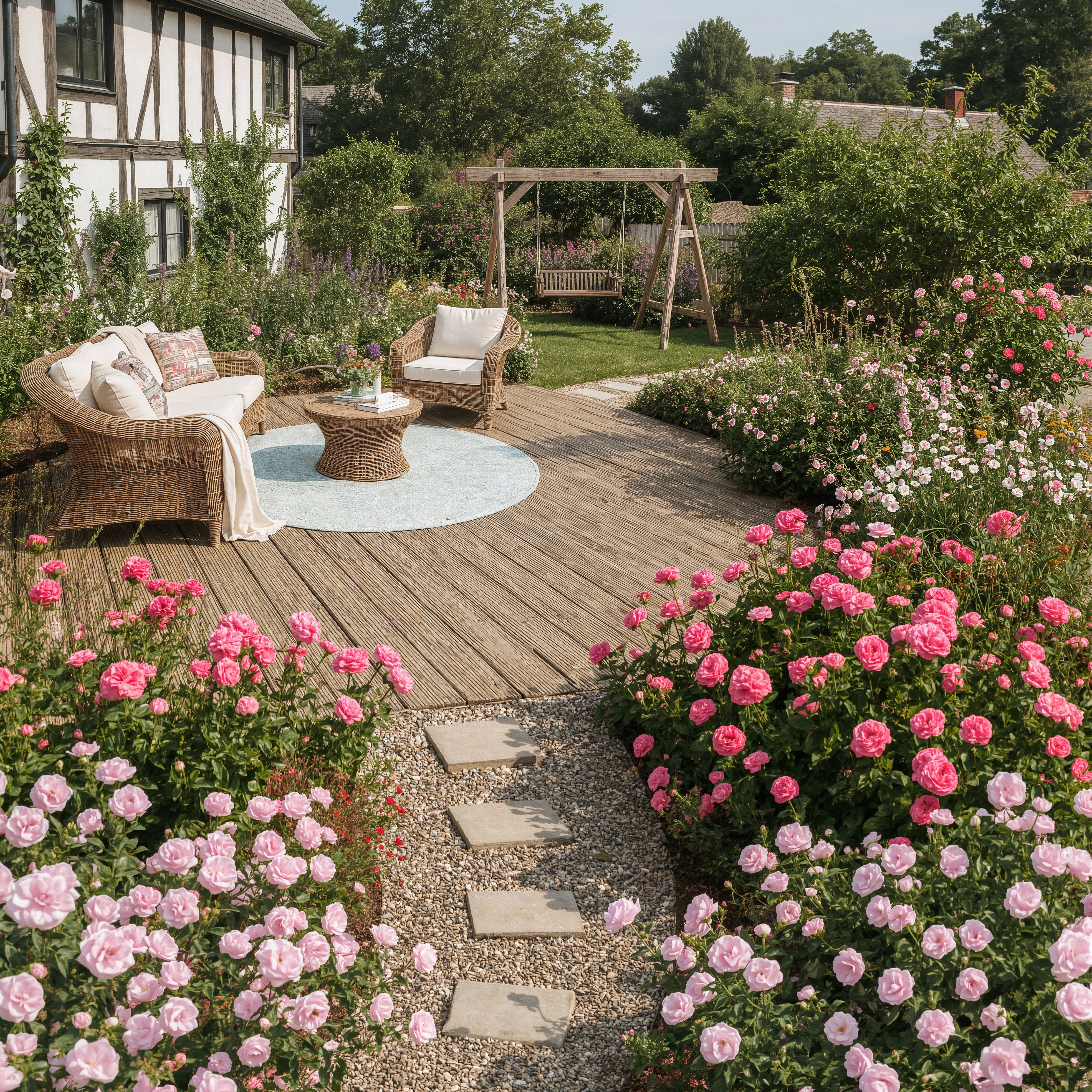 Cozy Backyard Patio: Dream Home Garden Ideas with Cottagecore Charm