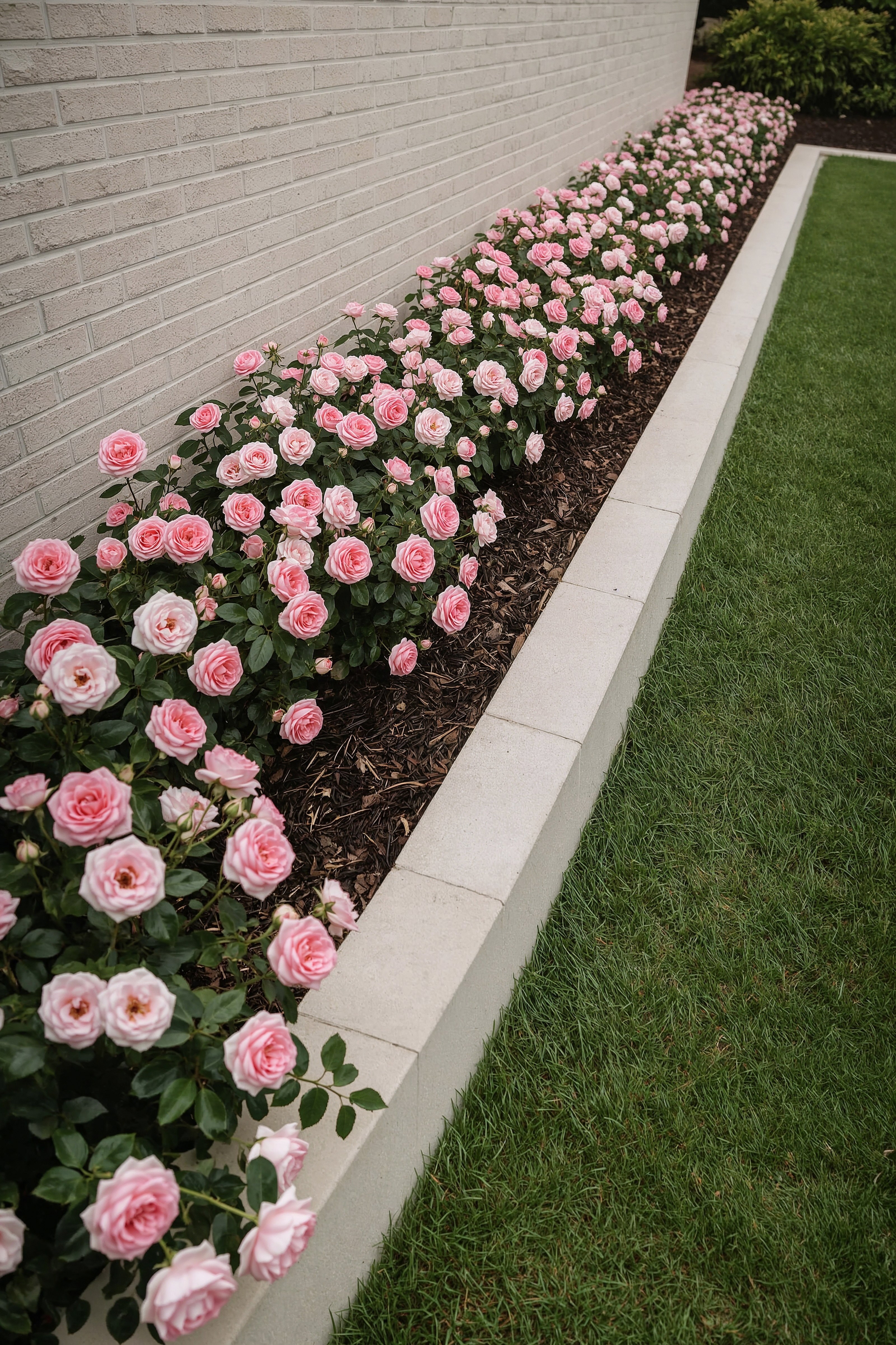 Stunning Pink & White Rose Garden Beds: A Dream Backyard Oasis