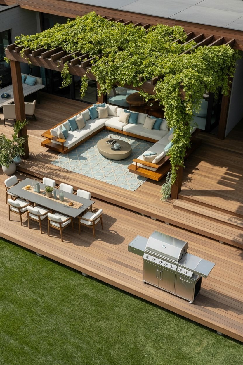 Easy Backyard Deck Ideas: Pergola Dining & Seating for Ultimate Outdoor Living