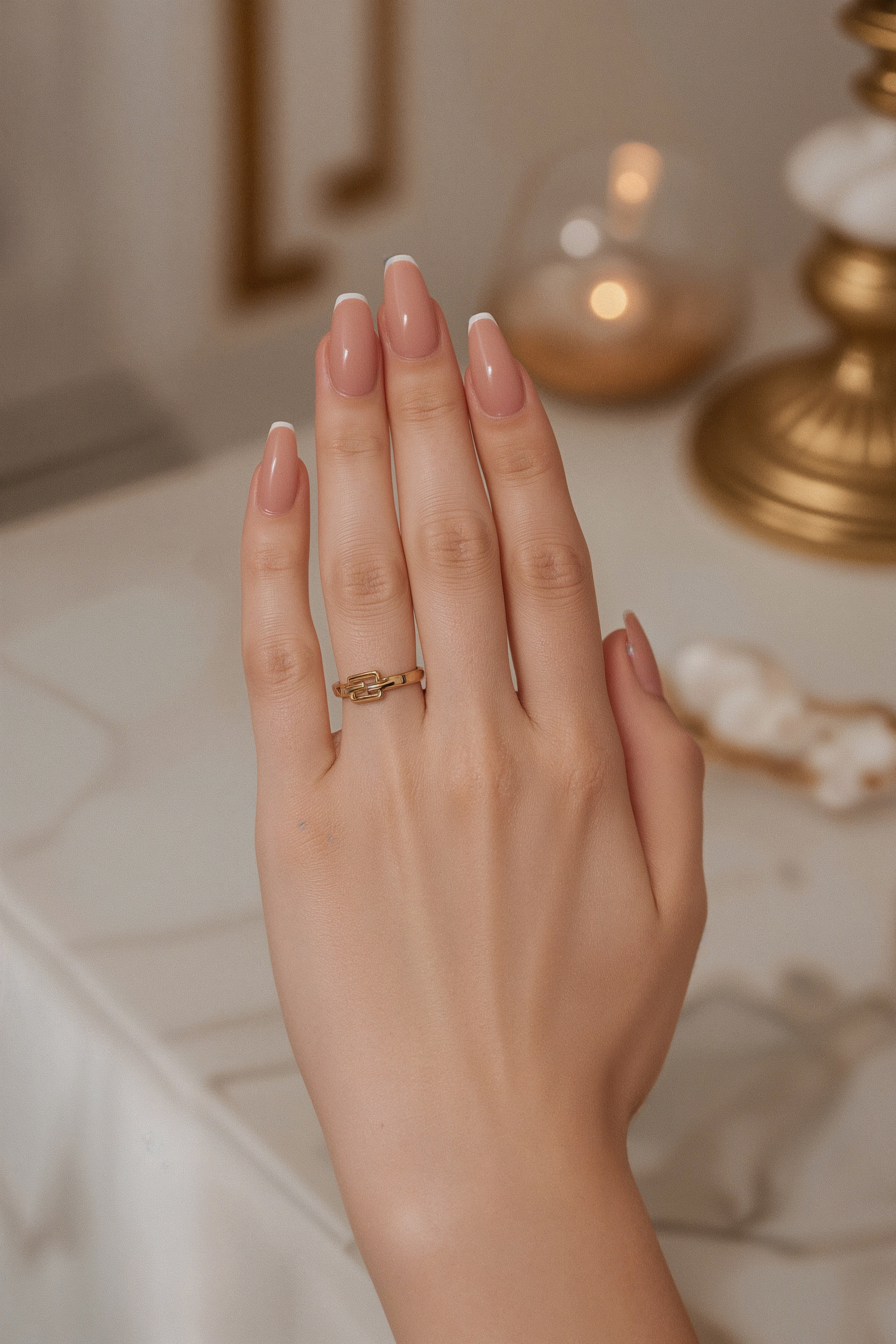 Timeless Elegance: Old Money Almond Nails with Classic French Tips