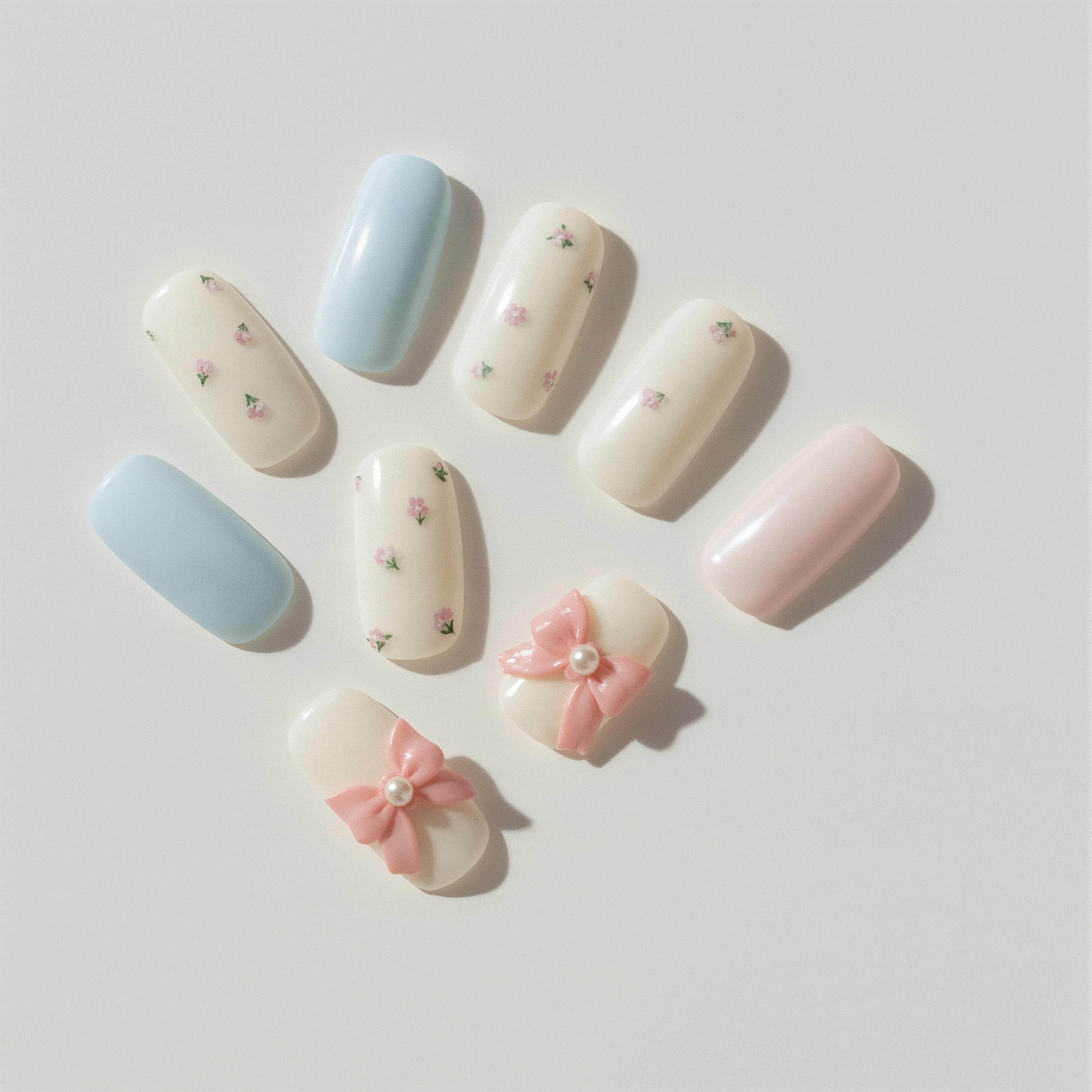 Pastel Perfection: Cute Bow Press-On Nails for Effortless Style