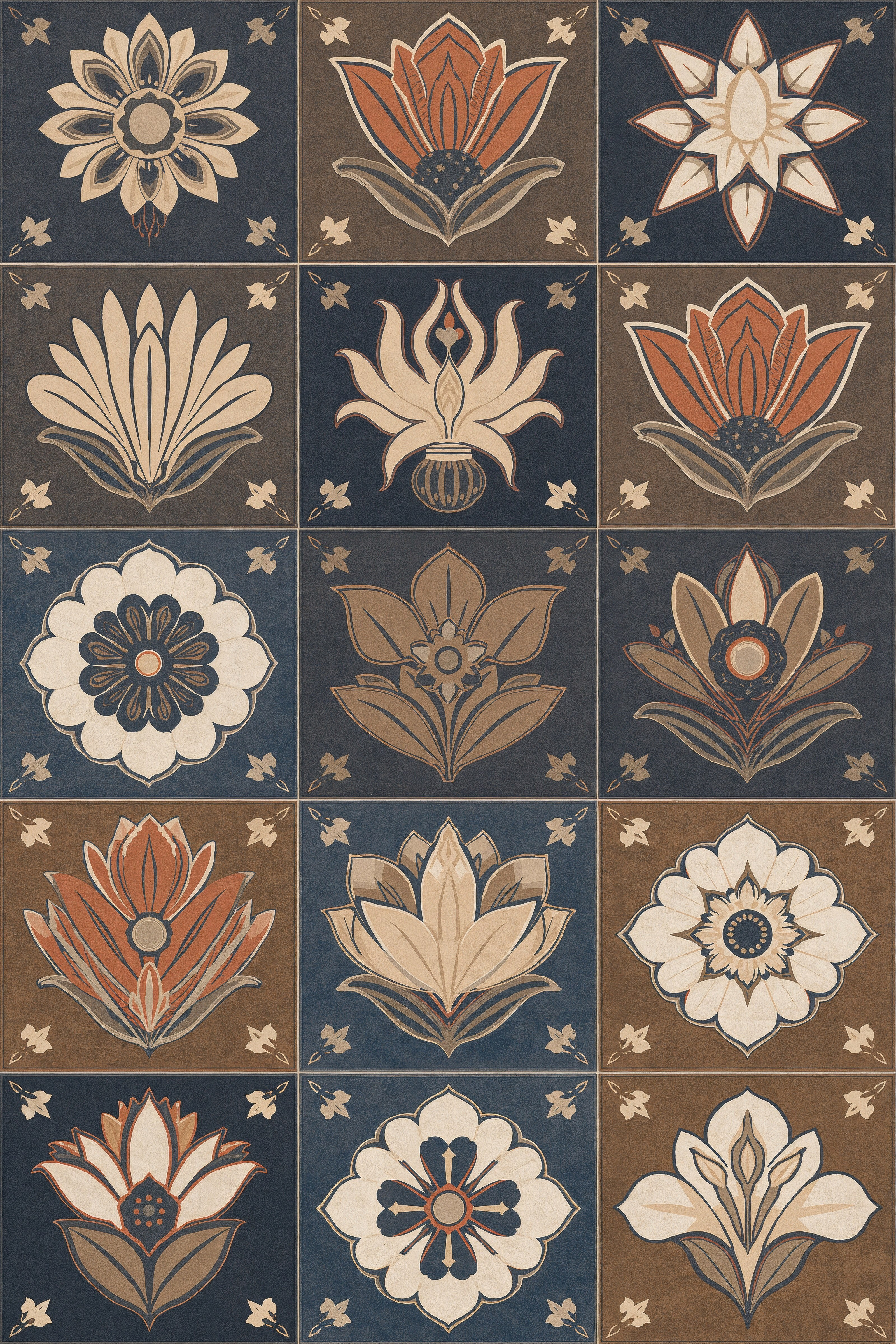 Retro Daisy Tile Art: Chic Garden Wall Decor Ideas