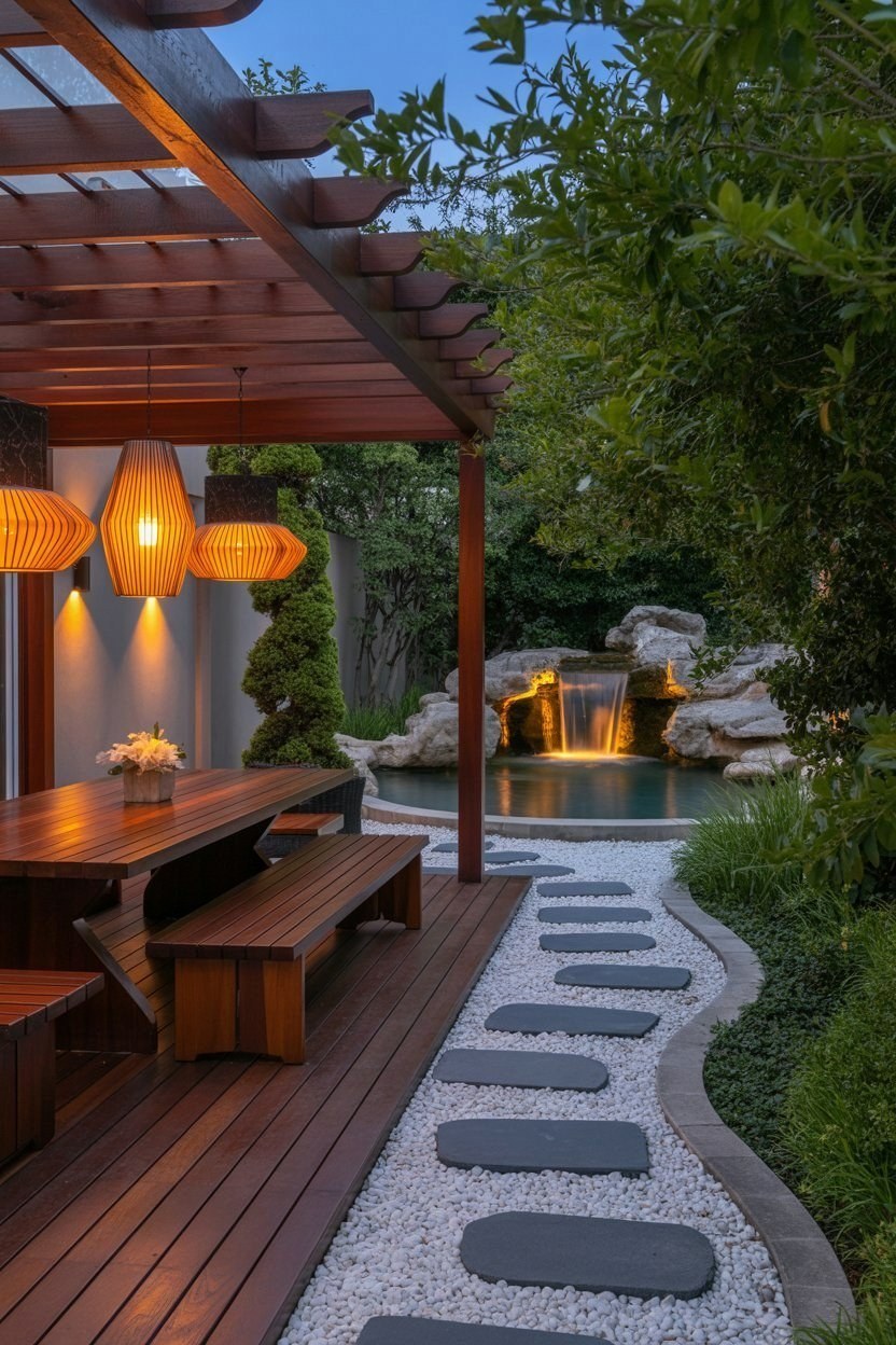 Create a Cozy Backyard Oasis with a Tranquil Pond and Waterfall