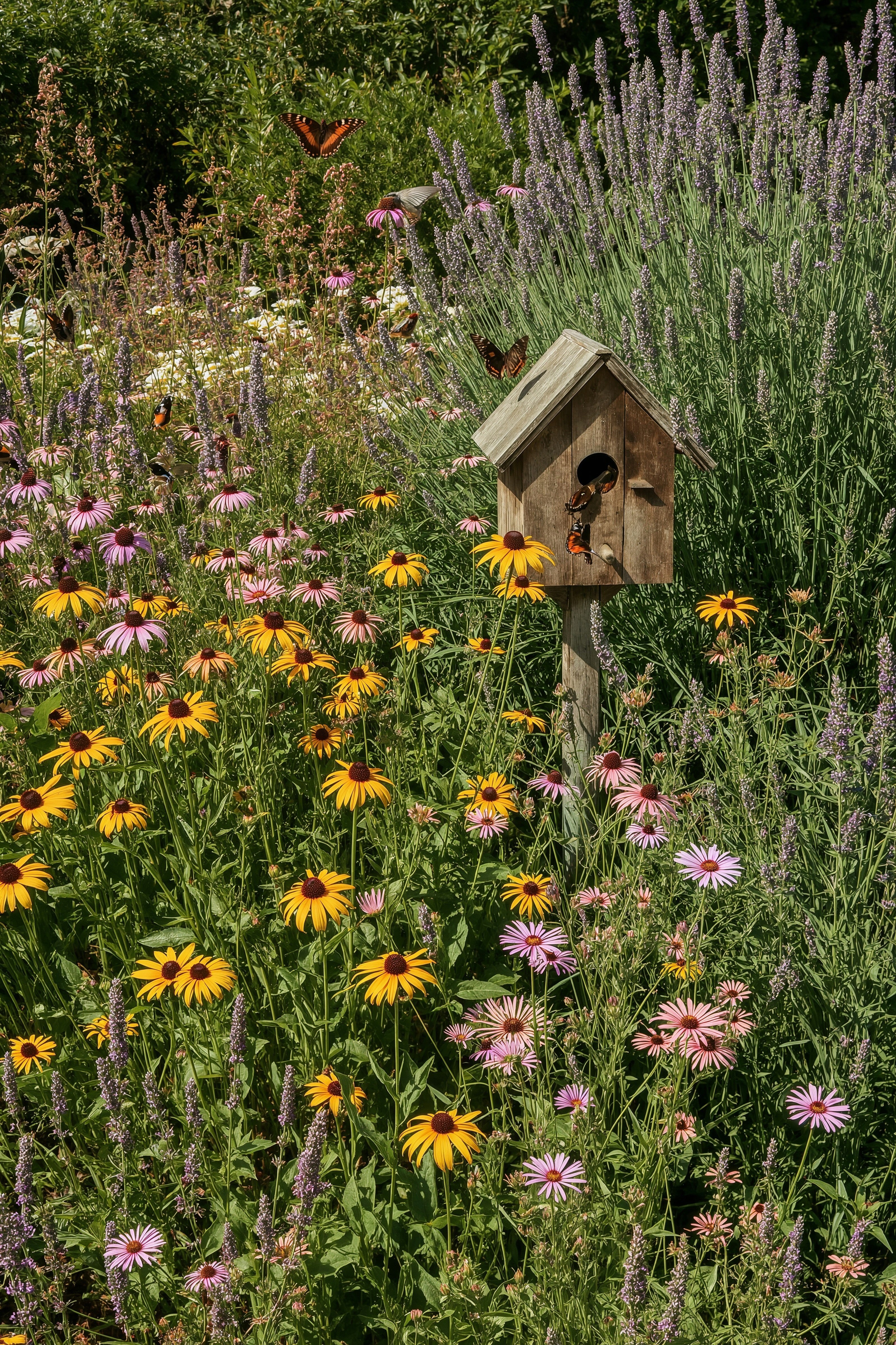 Attract Birds & Butterflies: Vibrant Backyard Garden Landscape